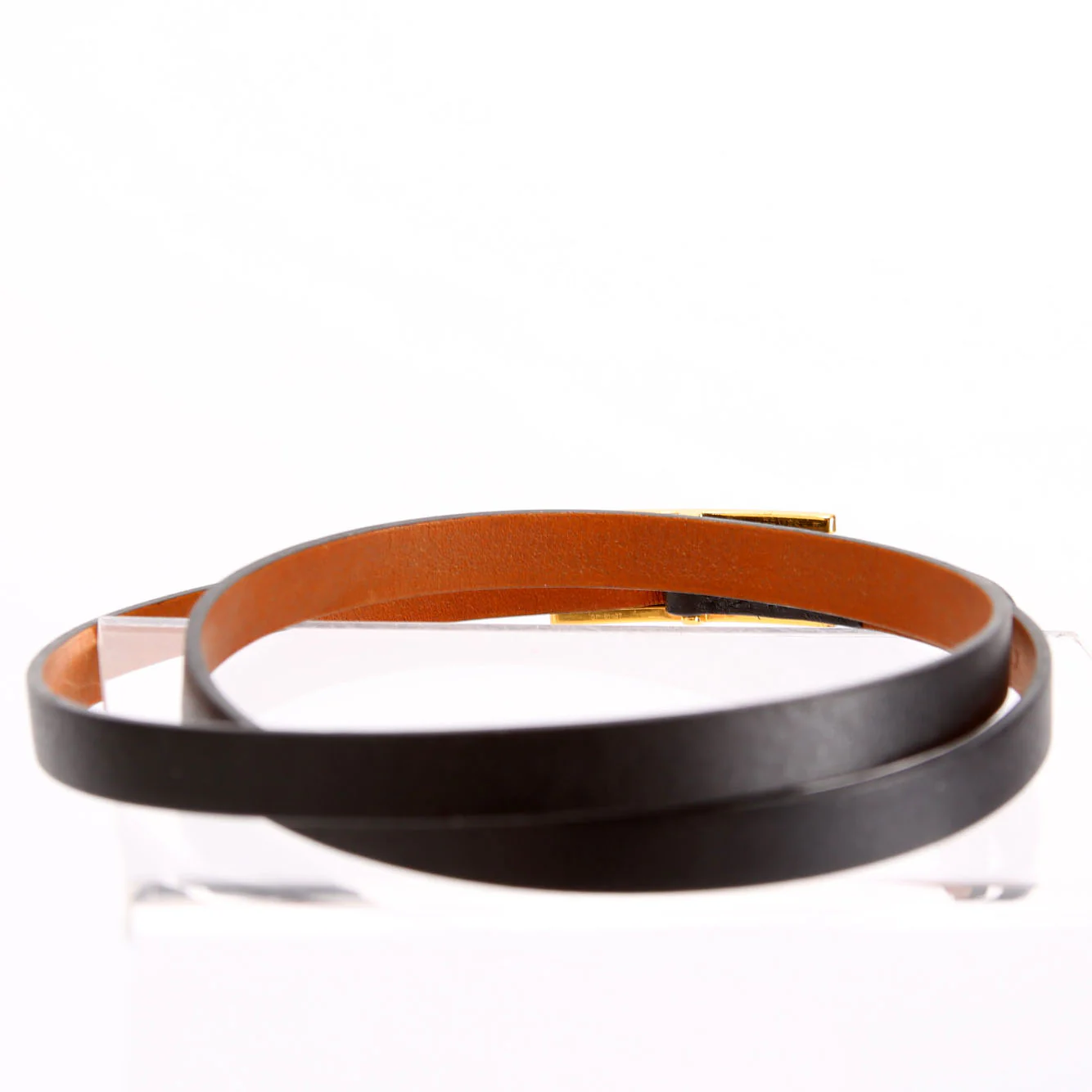 Behapi Double Tour Bracelet Black/Brown - Image 3