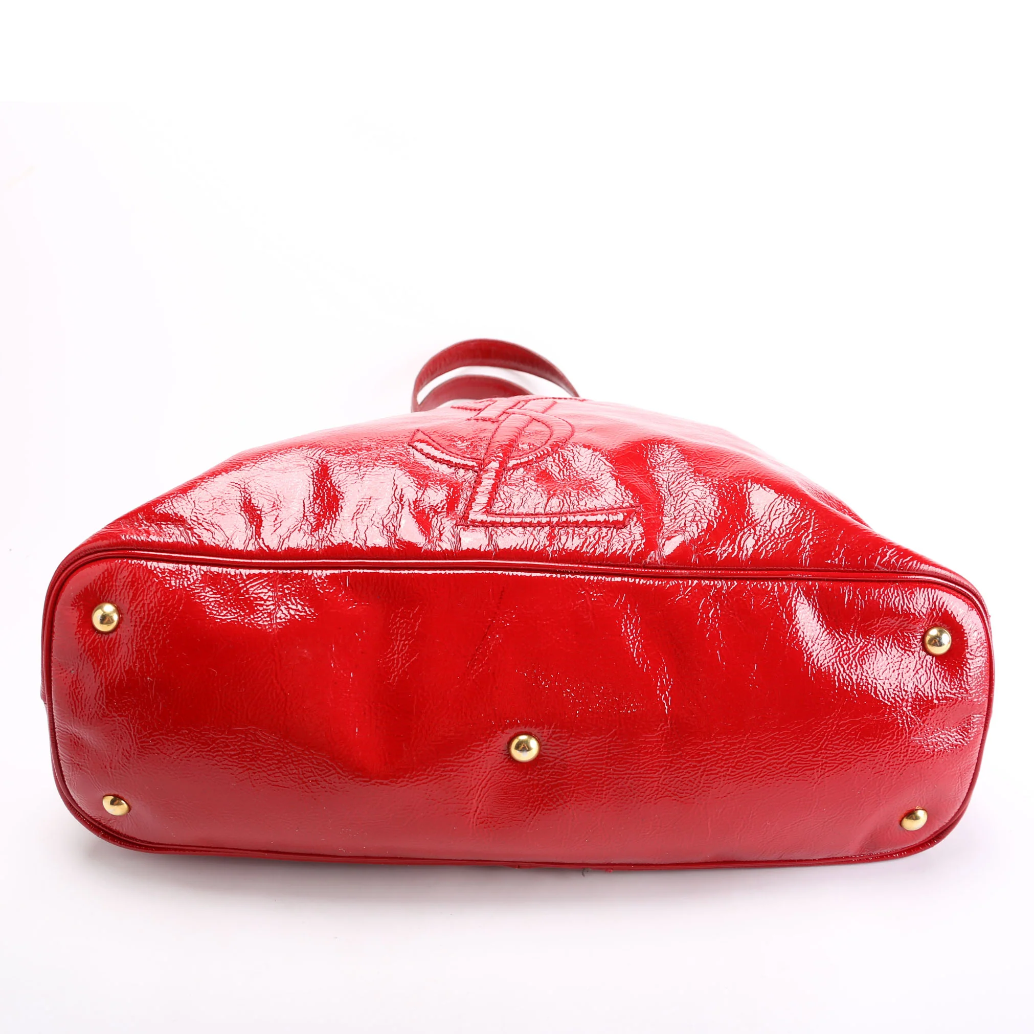 Belle De Jour Cabas Tote Patent Red - Image 4