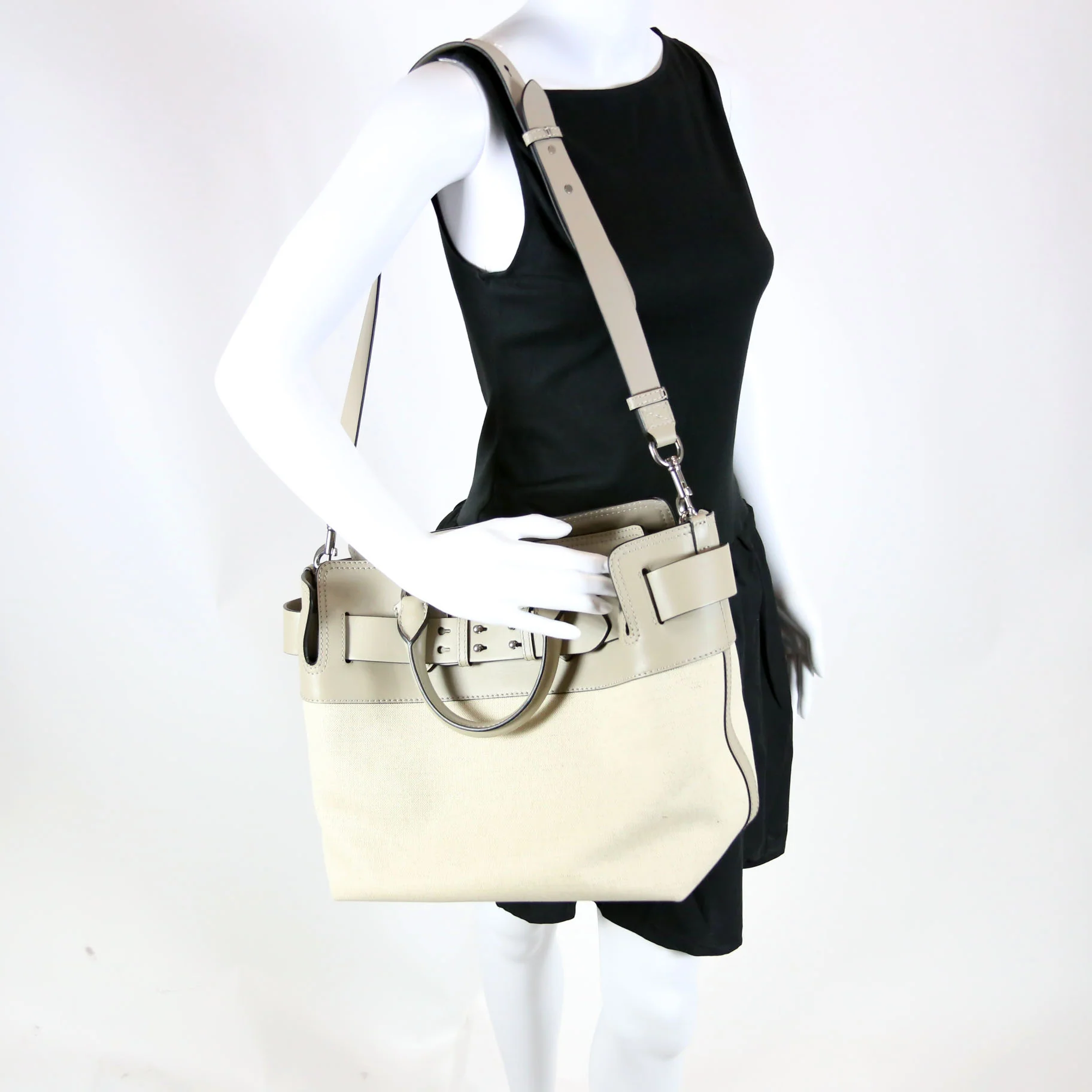 Belt Bag Medium Canvas/Soft Calfskin - Image 8