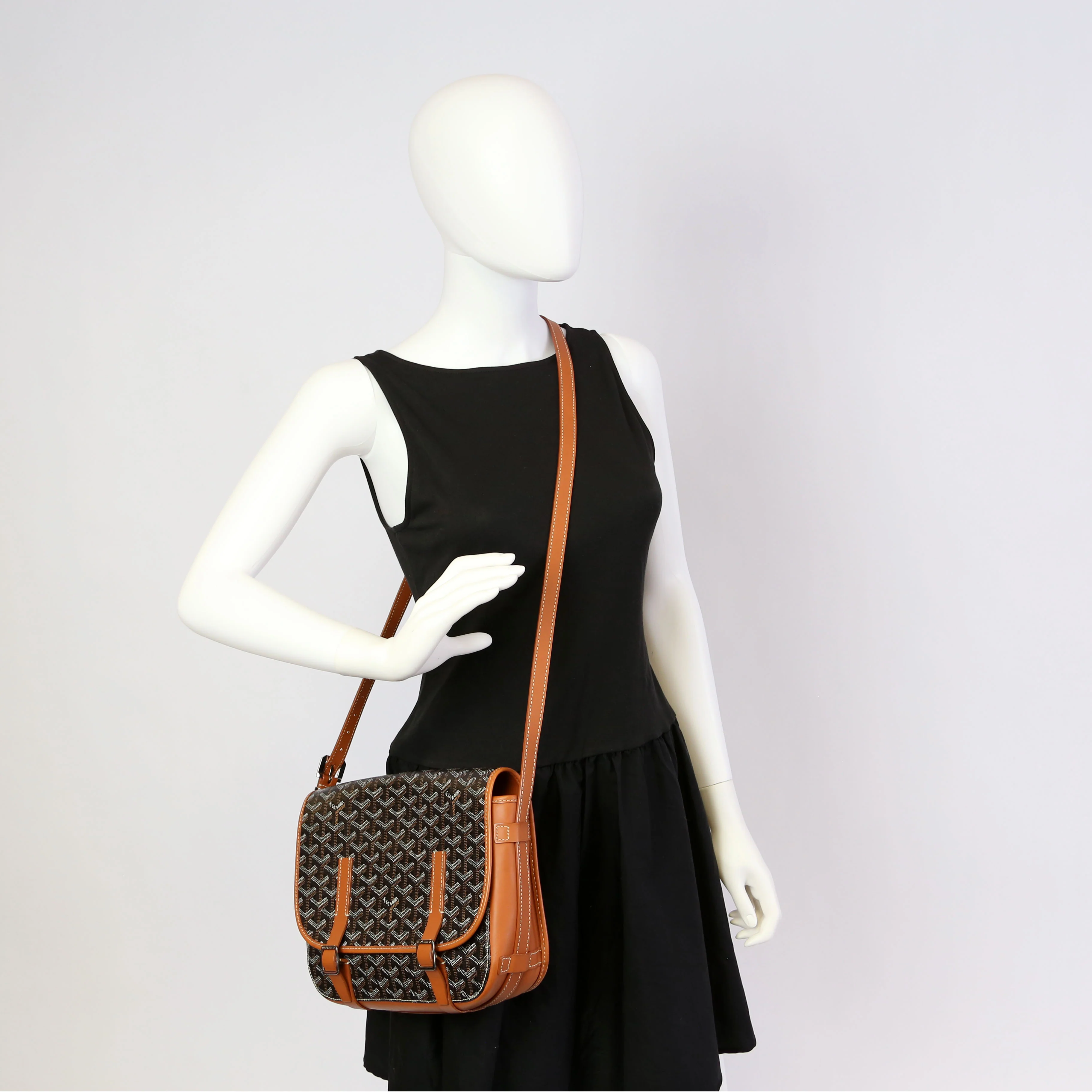 Belvedere MM Goyardine Canvas Black/Brown - Image 19