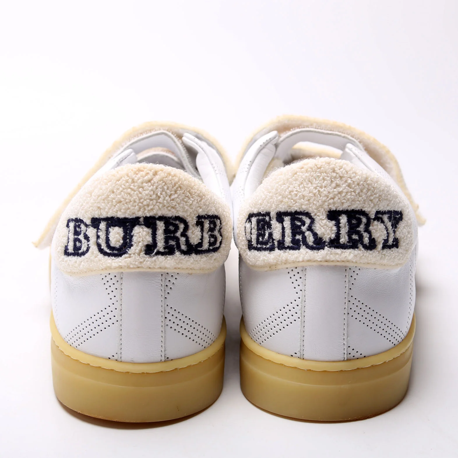 Bert Low Top Velcro Perfect Leather Sneakers Size 40 White - Image 4