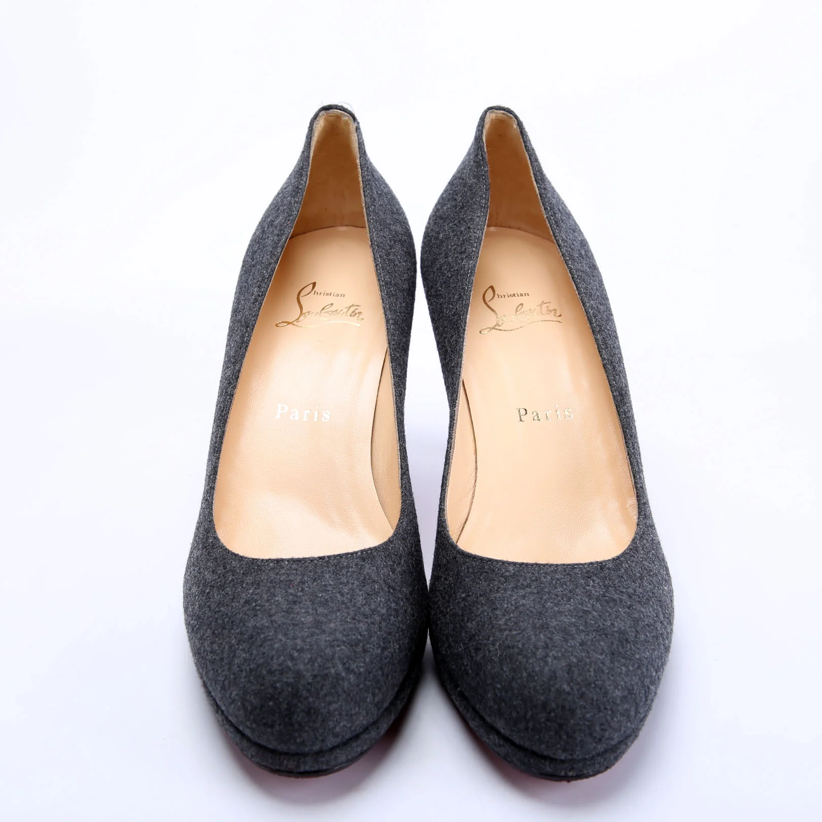 Biana 85 Wool Platform Pumps Size 39.5 Grey - Image 2