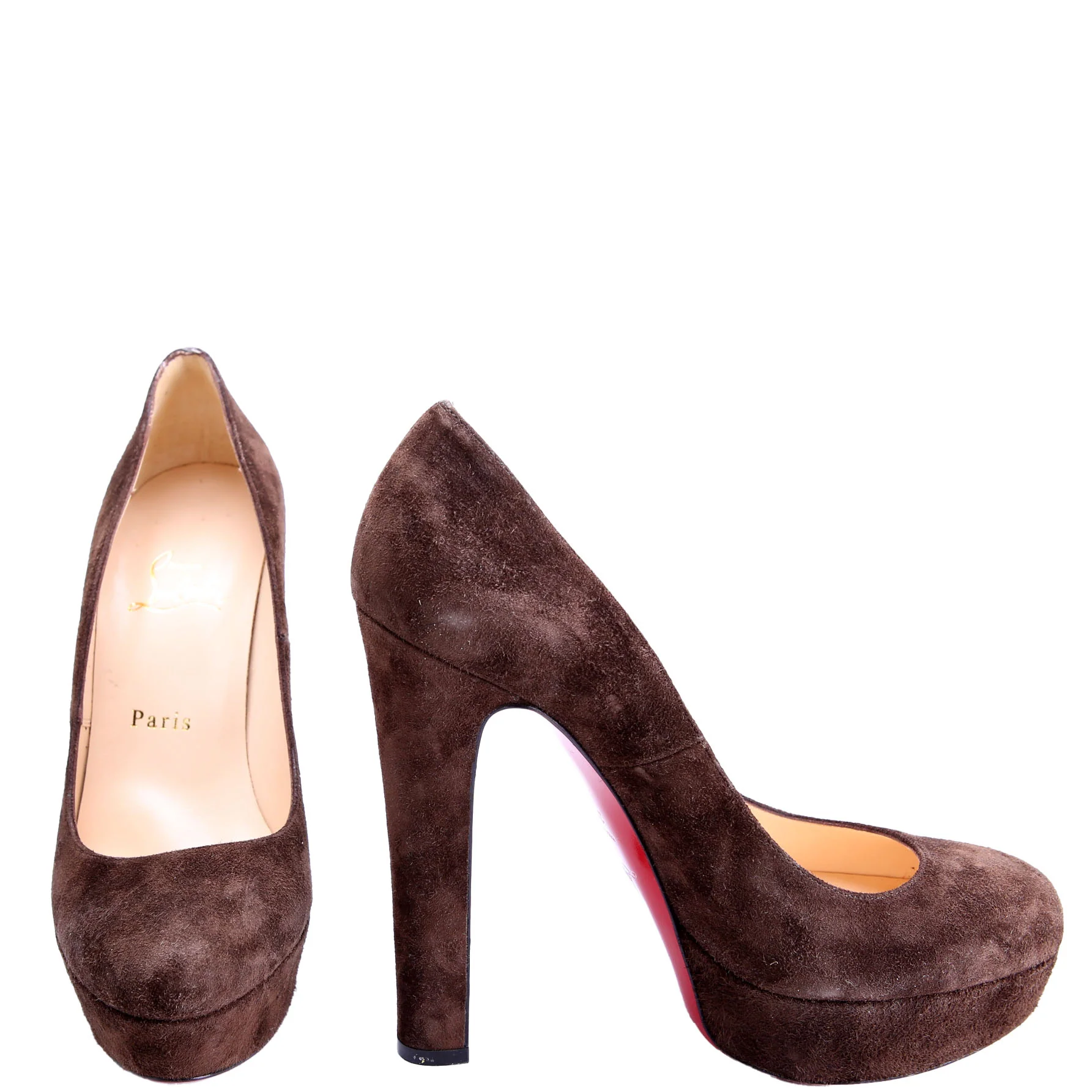 Bianca 140 Suede Platform Pumps Size 38.5 Brown