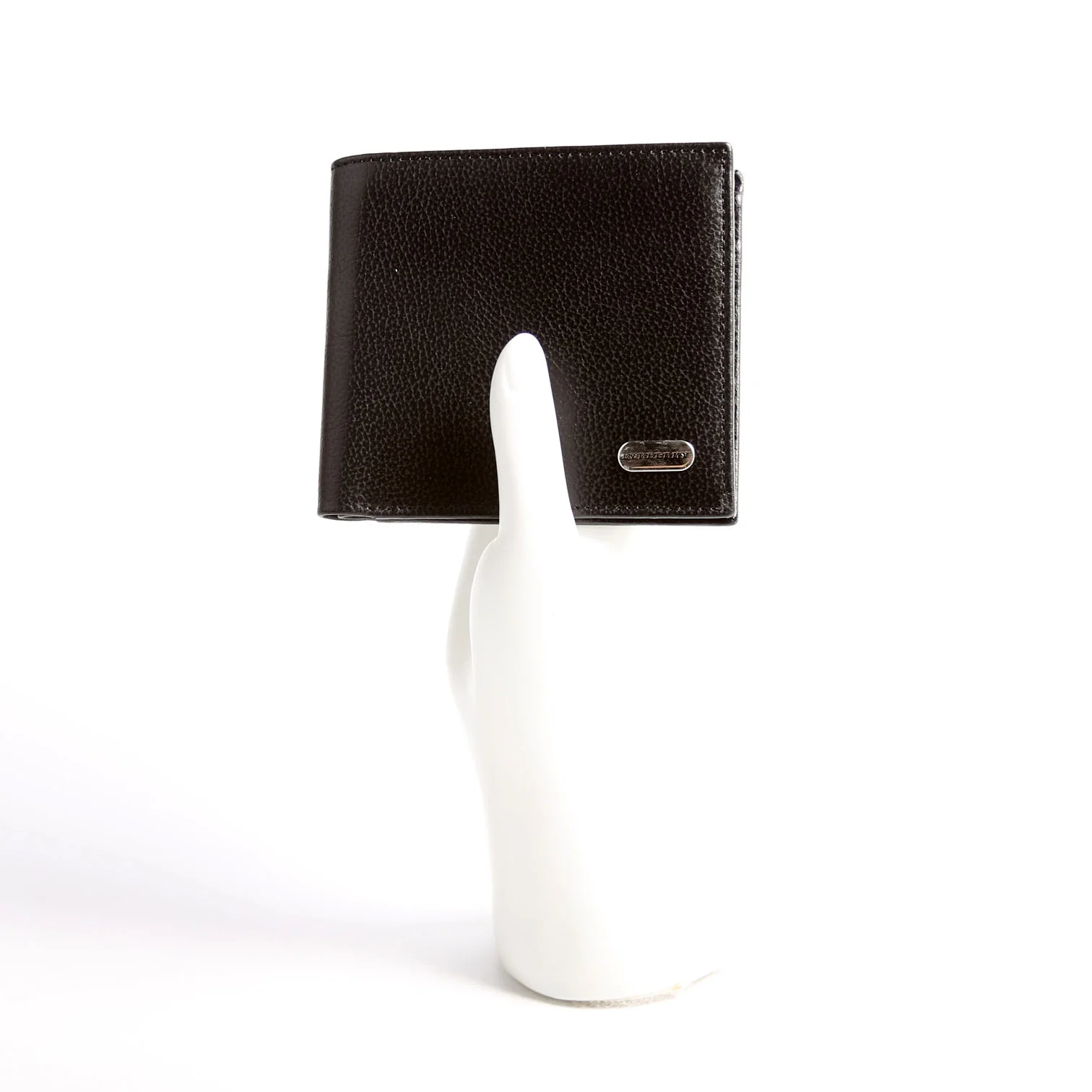 Bifold Leather Wallet With Coin Pouch Black - Image 11