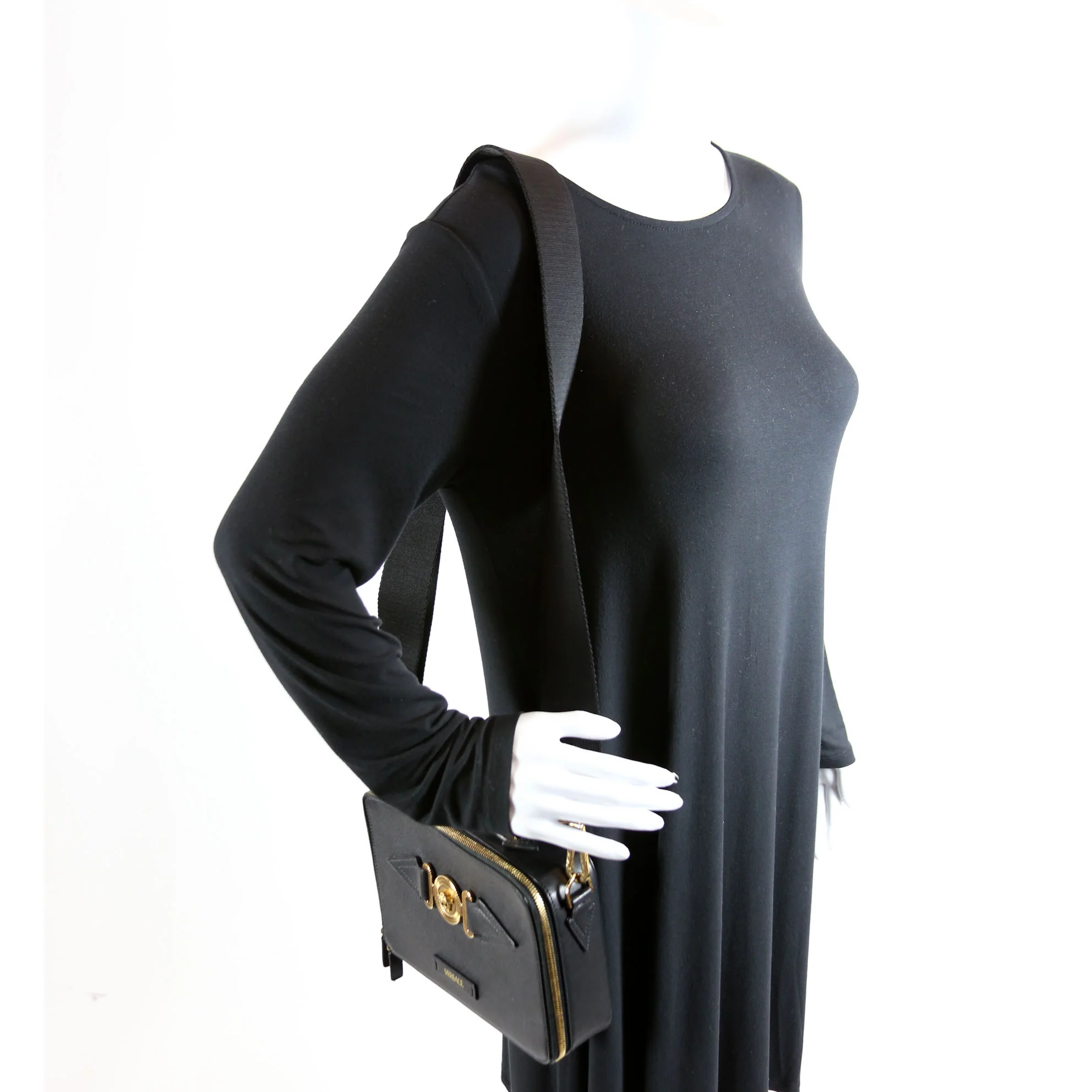 Biggie Top Handle Messenger Black - Image 9