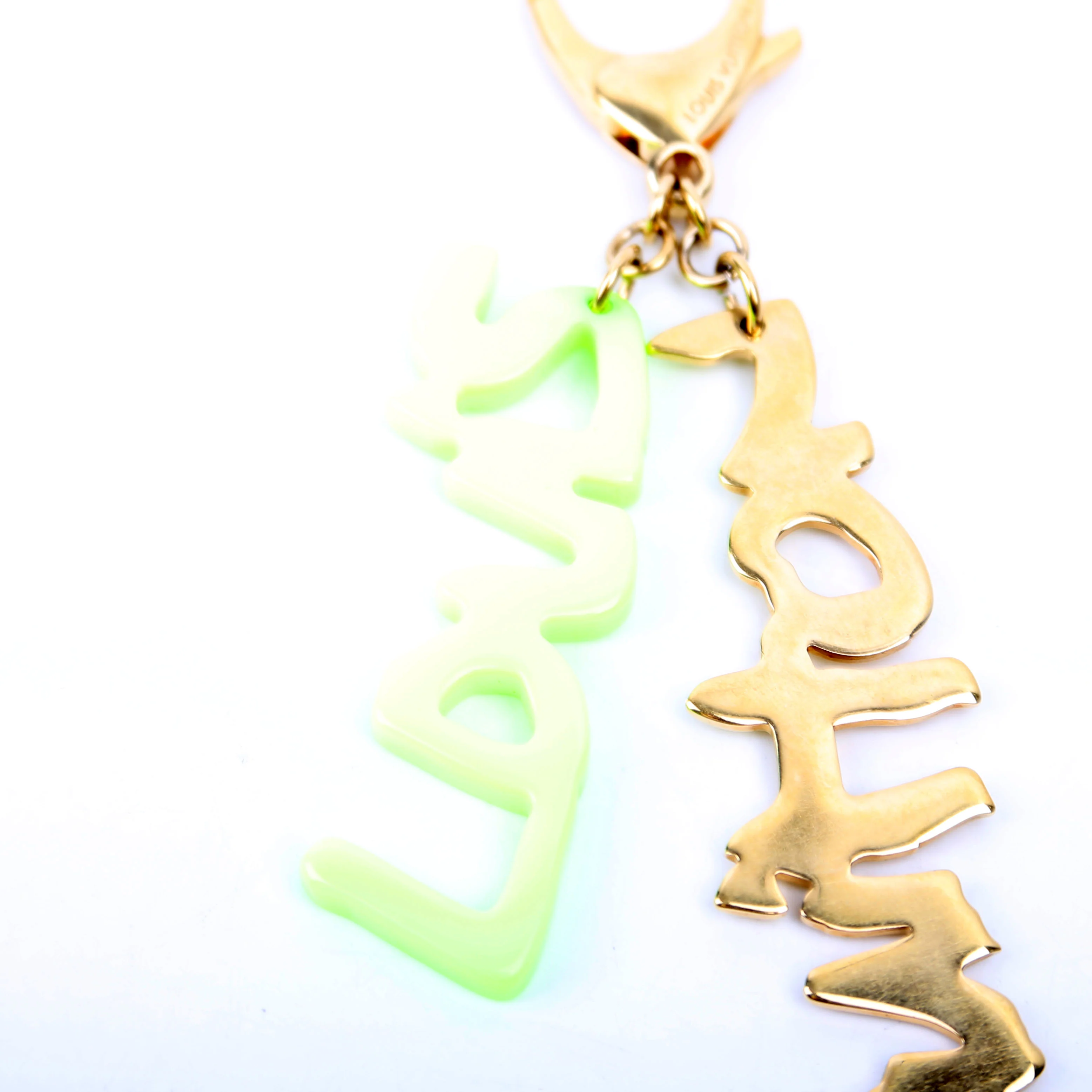 Bijoux Sac Graffiti Bag Charm Gold/Green - Image 3