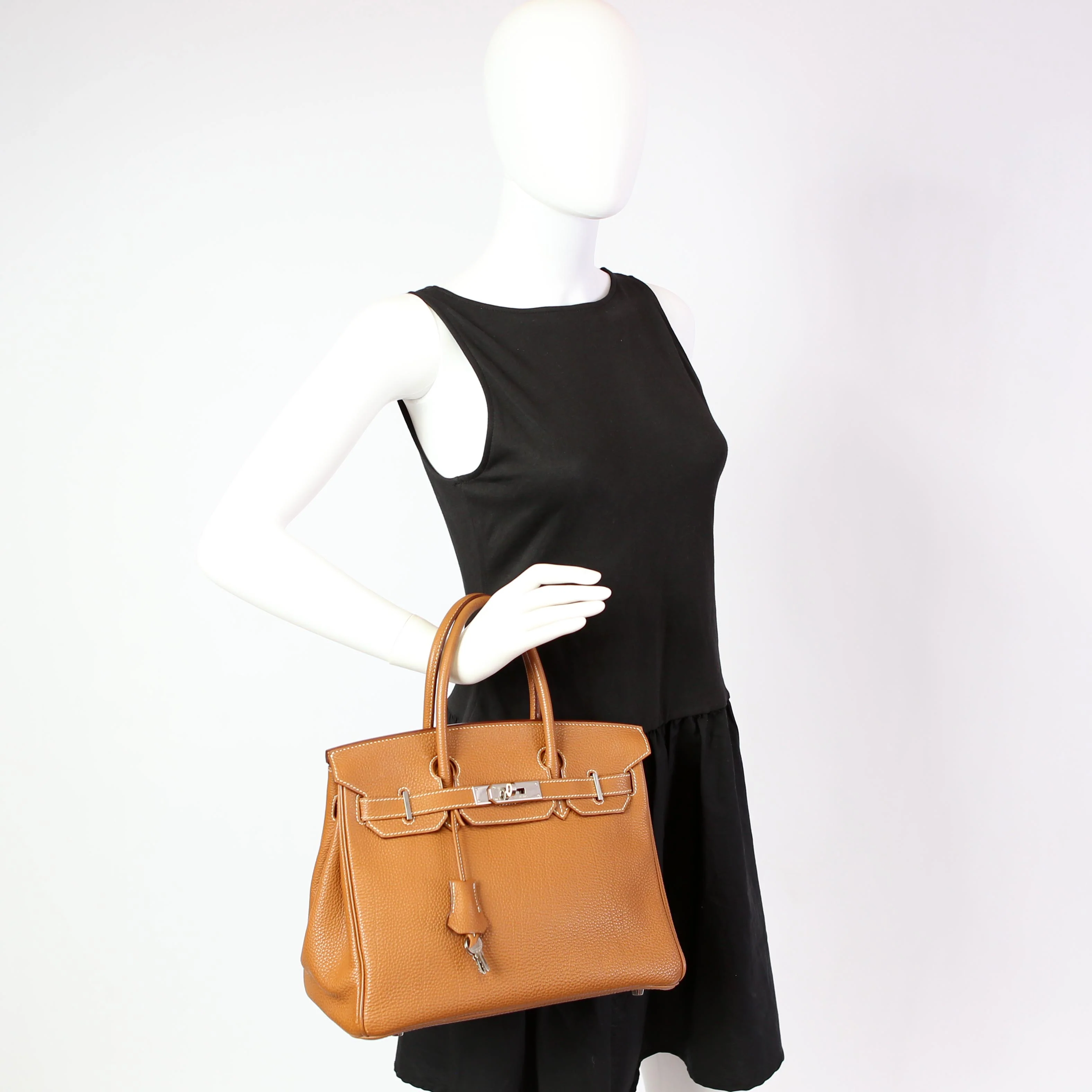 Birkin 30 Togo 2005 Gold/Palladium - Image 23