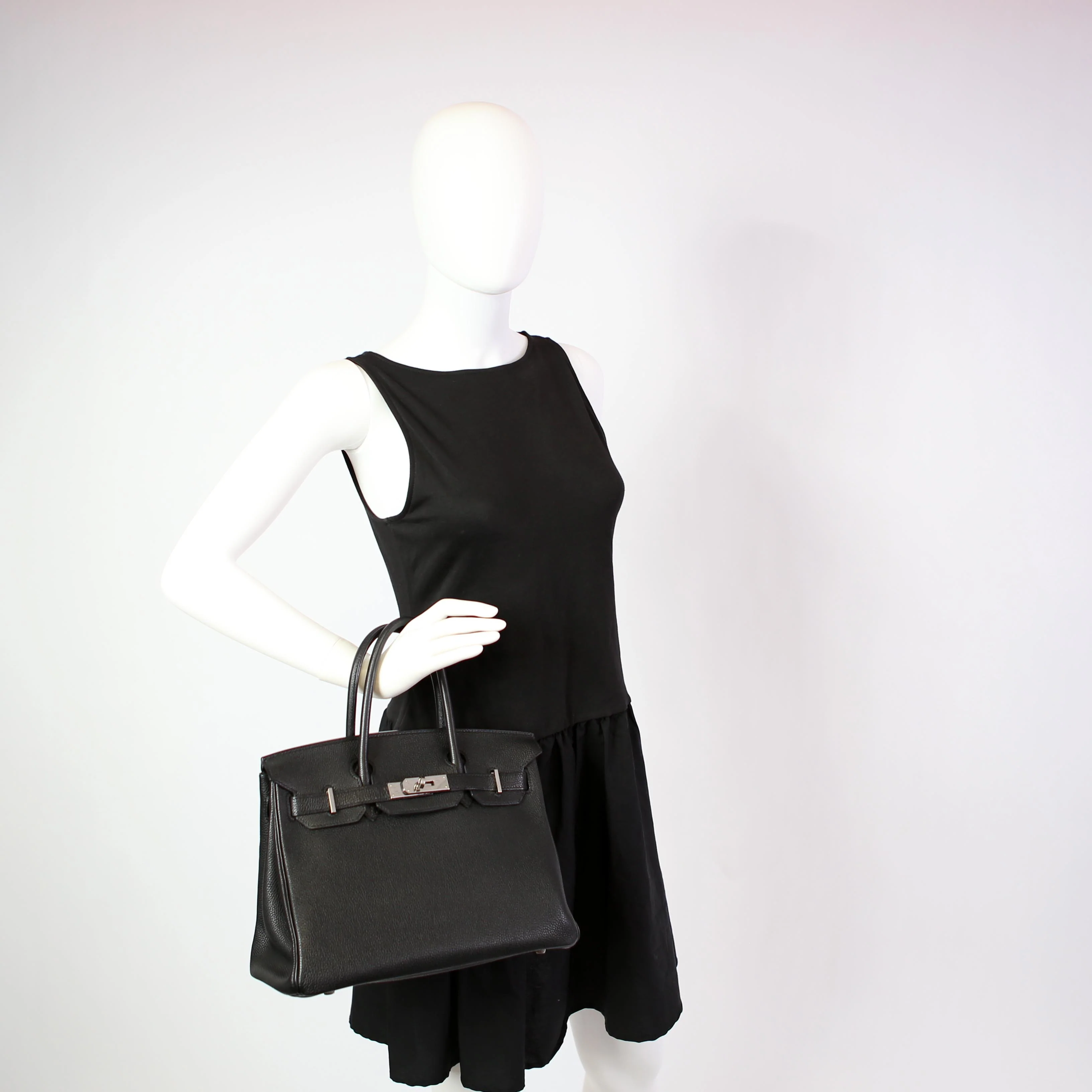 Birkin 30 Togo 2007 Black/Palladium - Image 19