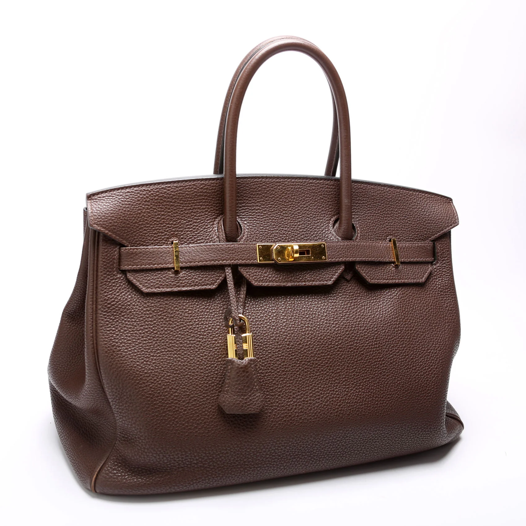 Birkin 35 Clemence Leather Brown - Image 2