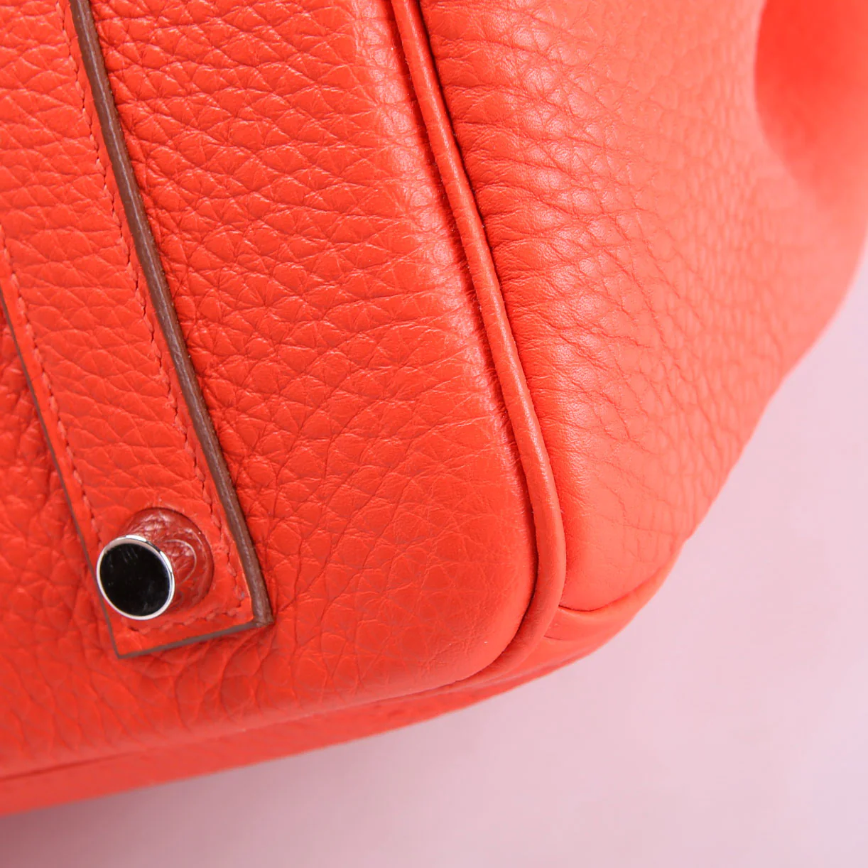 Birkin 35 Clemence Orange - Image 8