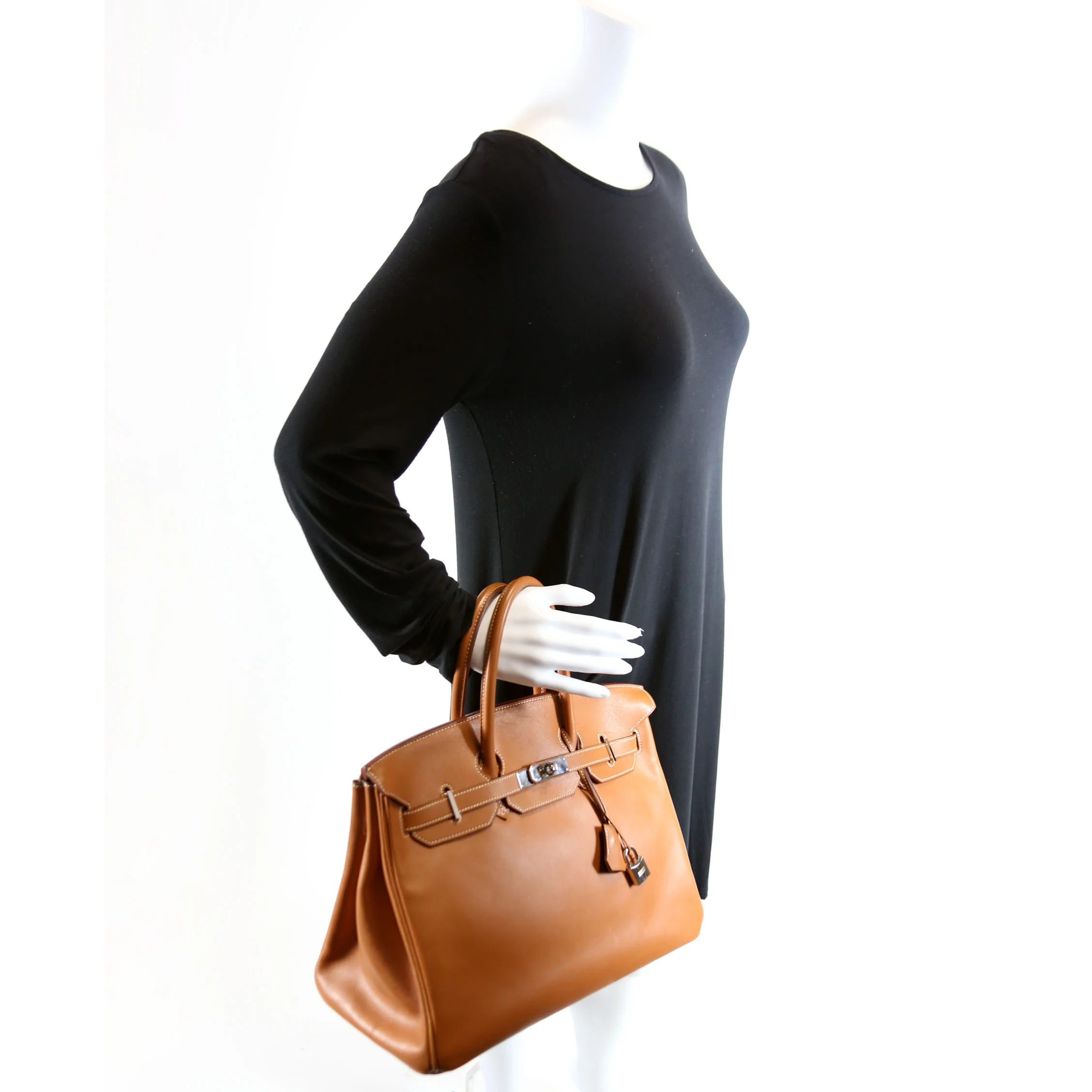 Birkin 35 Swift Leather Brown - Image 12
