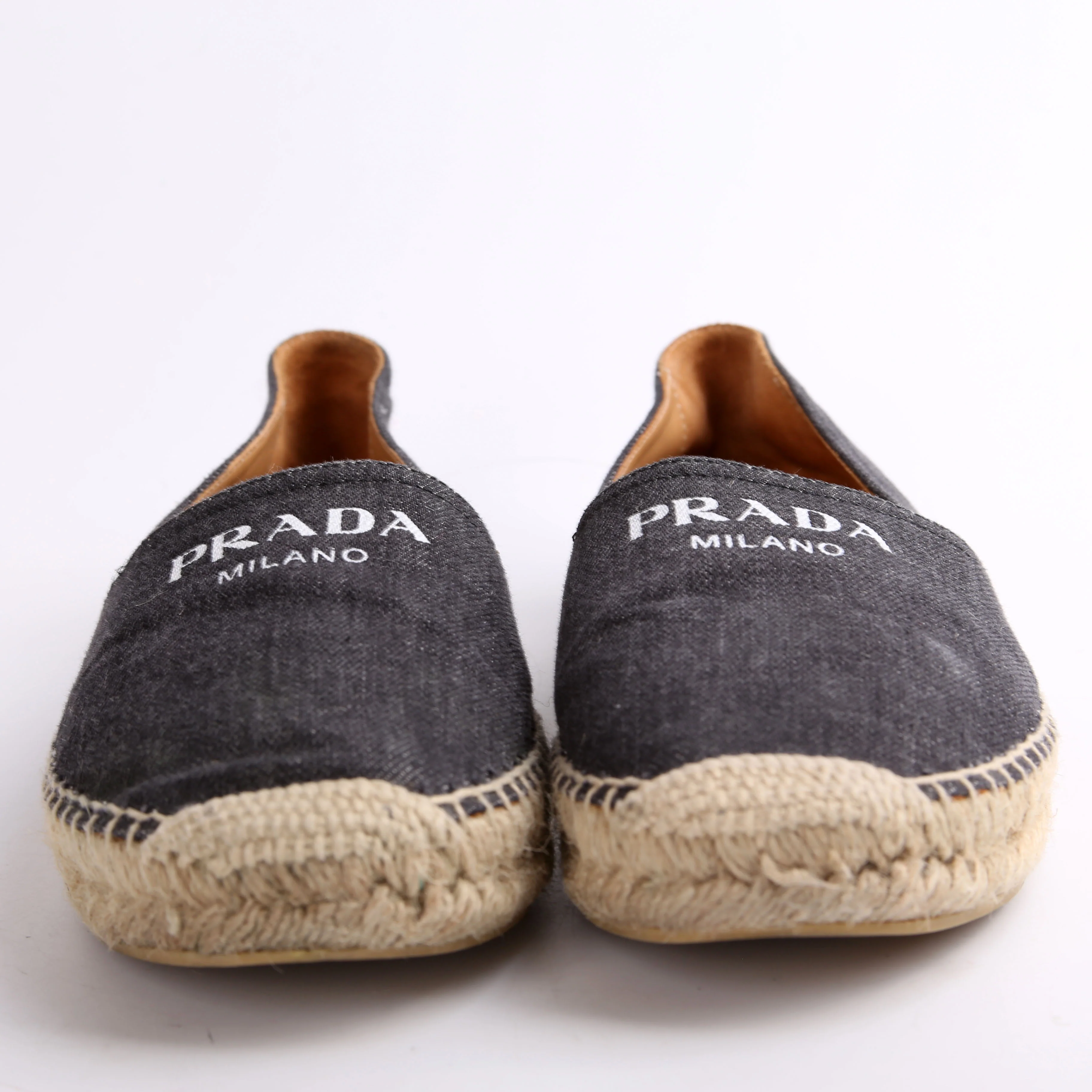 Black Denim Logo Espadrilles Size 37 - Image 2