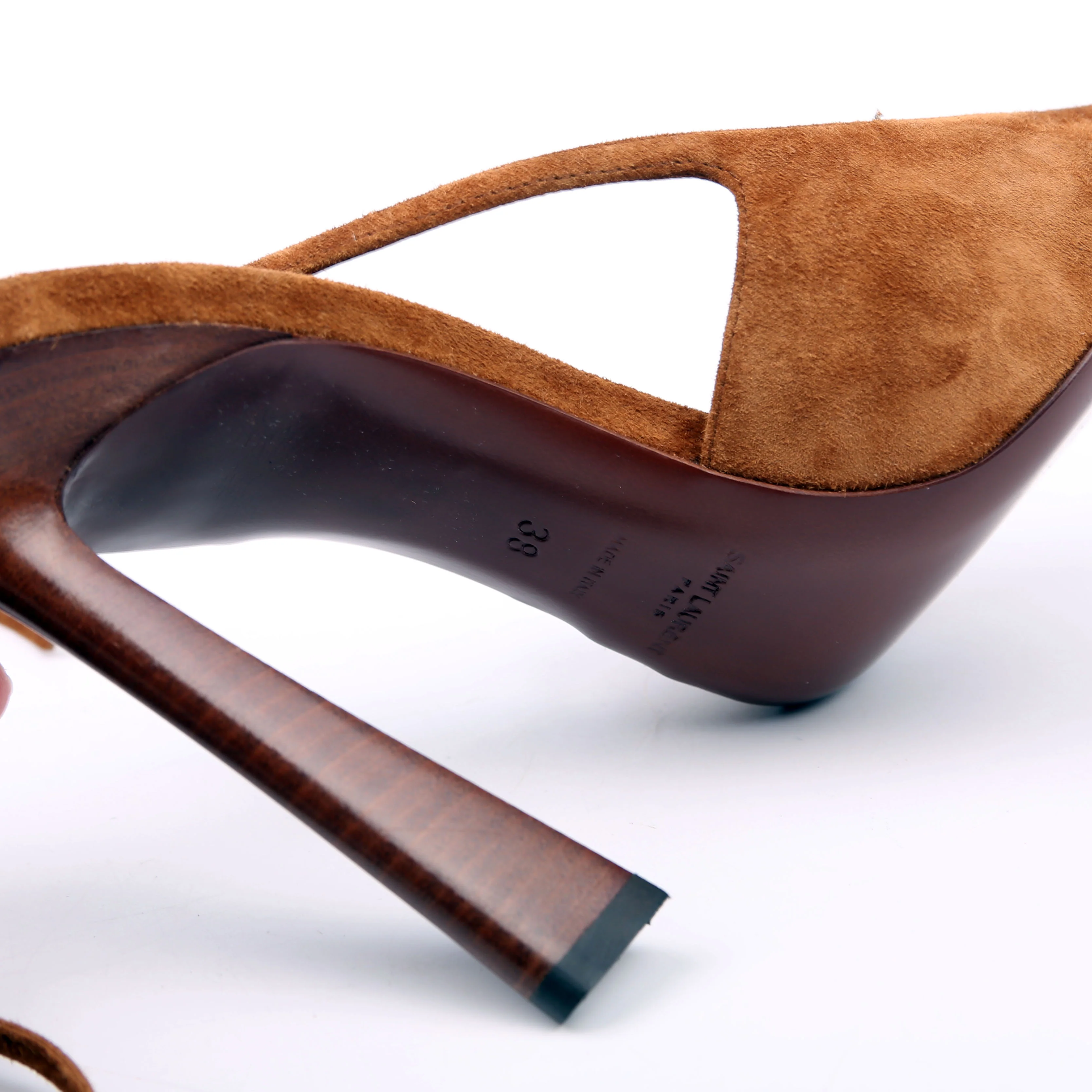 Blade 105 Slingback Suede Heels Size 38 Brown - Image 9