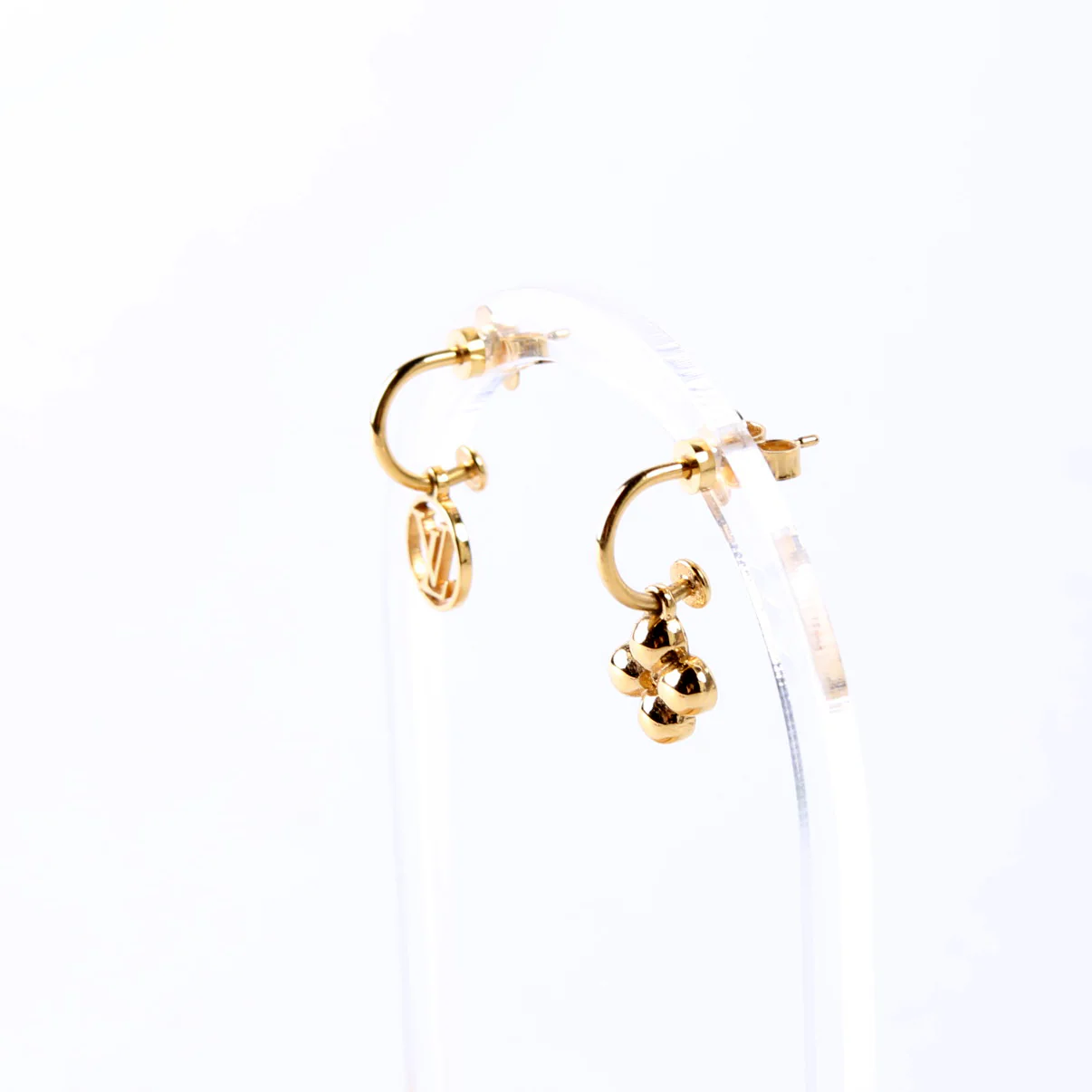 Blooming Drop Charms Earrings Gold - Image 2