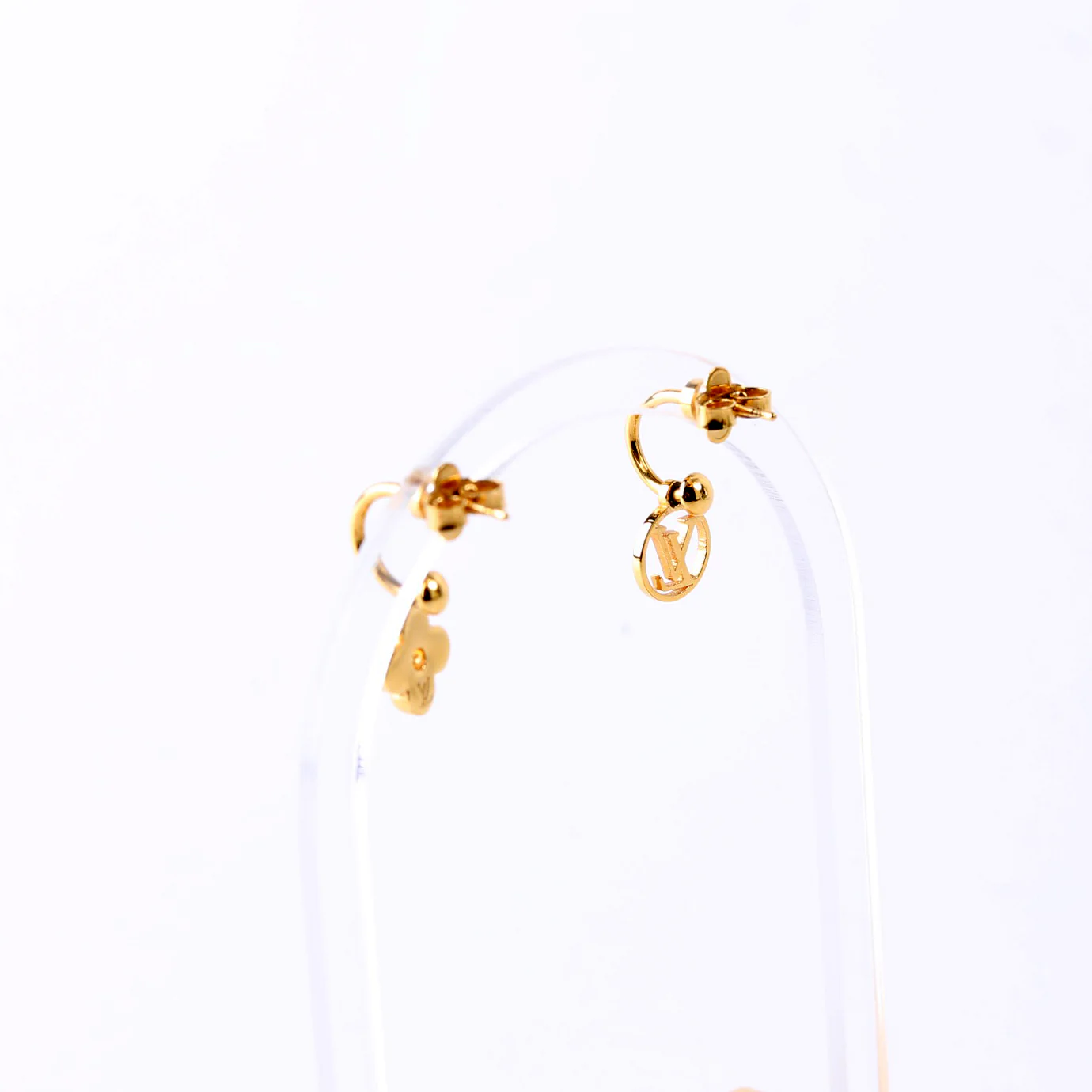 Blooming Drop Charms Earrings Gold - Image 3