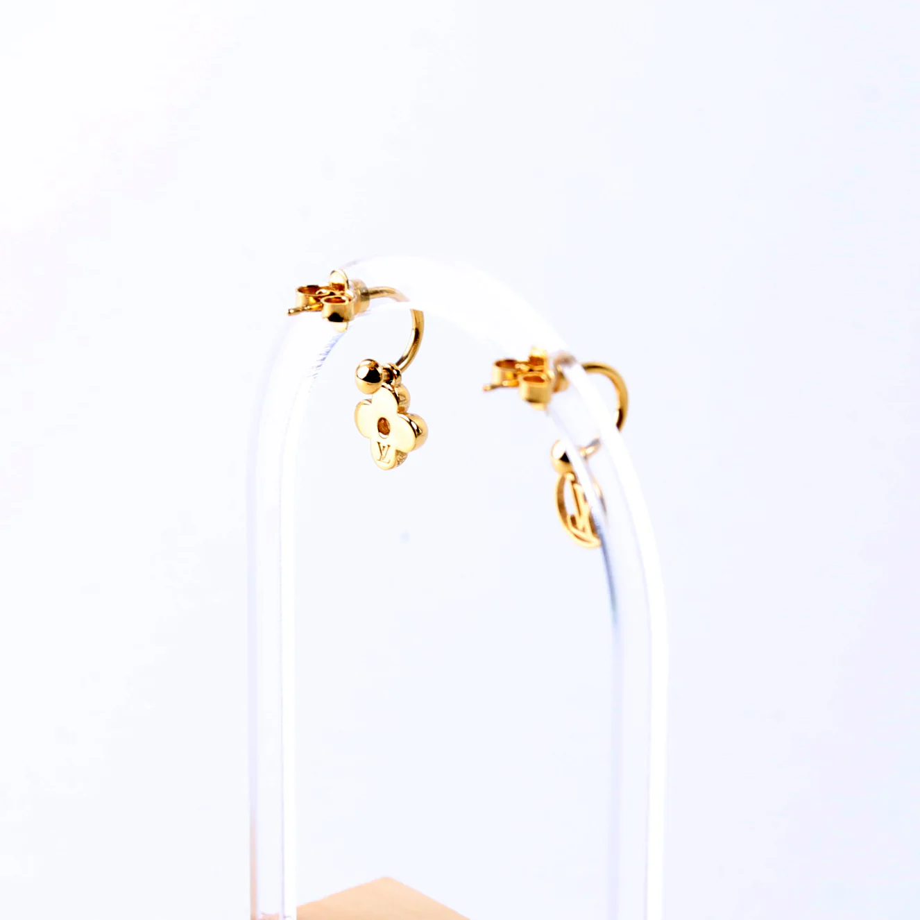 Blooming Drop Charms Earrings Gold - Image 4