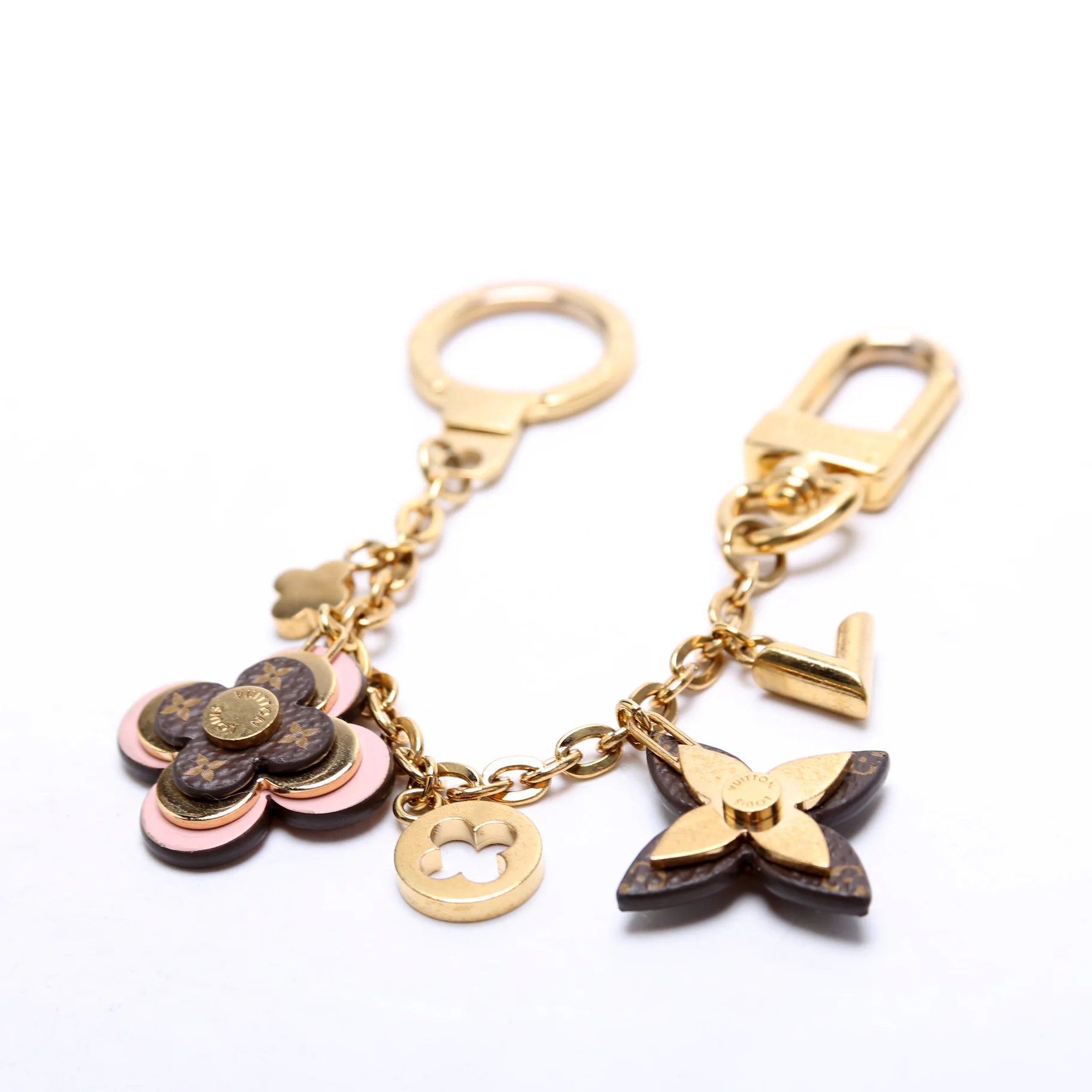 Blooming Flowers Chain Bag Charm Gold/Multicolor - Image 4