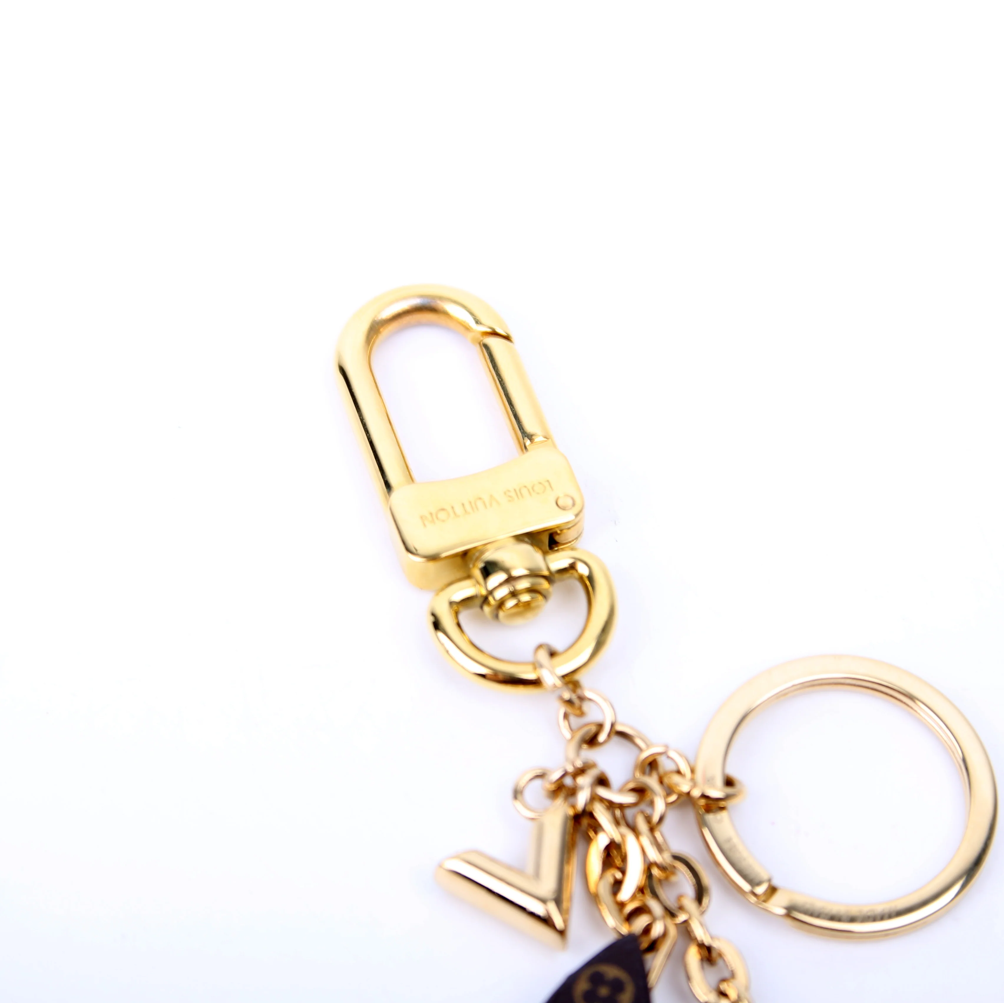 Blooming Flowers Key Ring Bag Charm Brown/Pink - Image 4