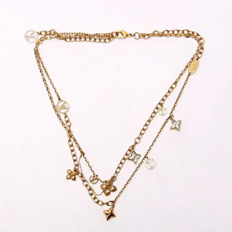 Blooming Strass Necklace Gold - Image 2