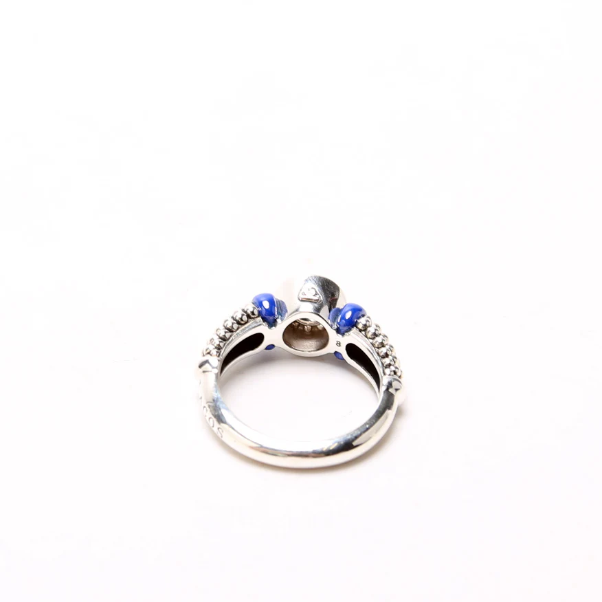 Blue Caviar Circle Diamond/Ceramic/925 Size 8 - Image 3