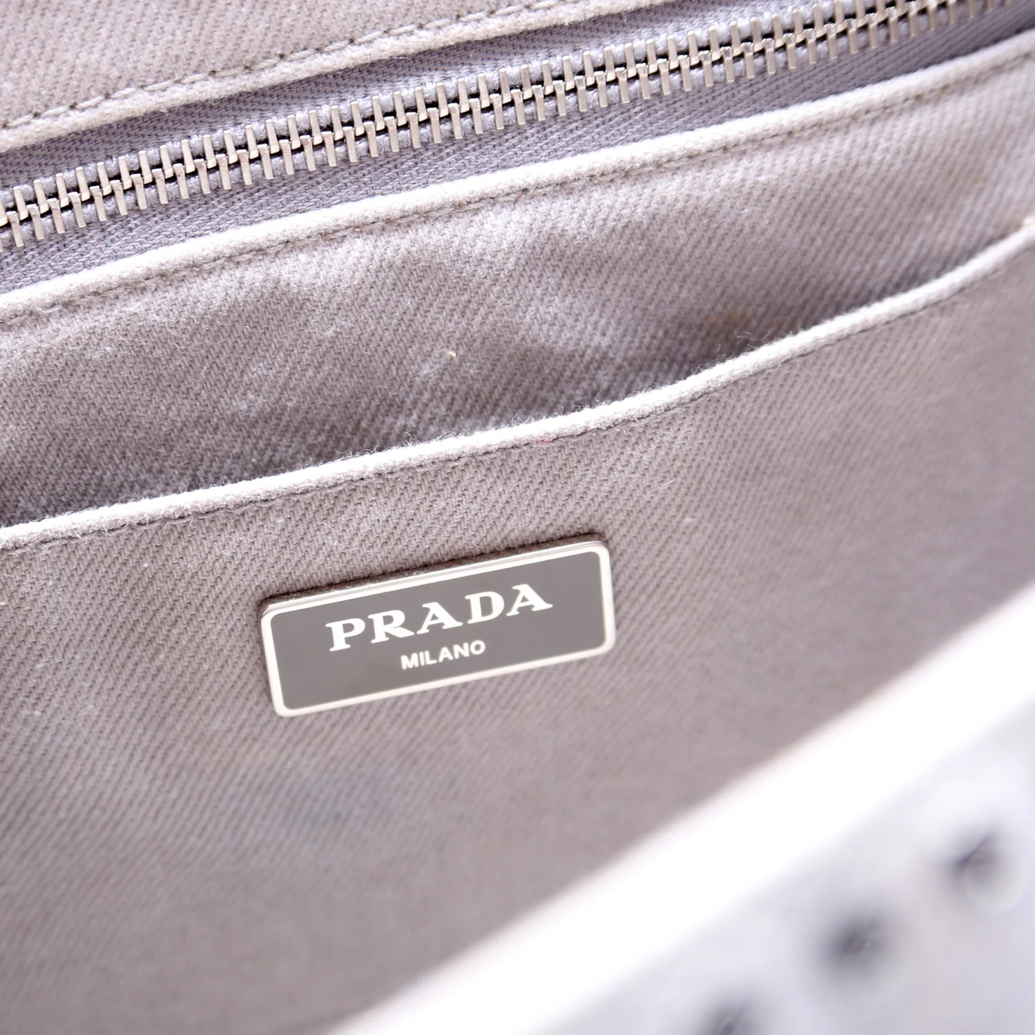 BM2642 Canapa Studded Canvas Tote Grey - Image 10