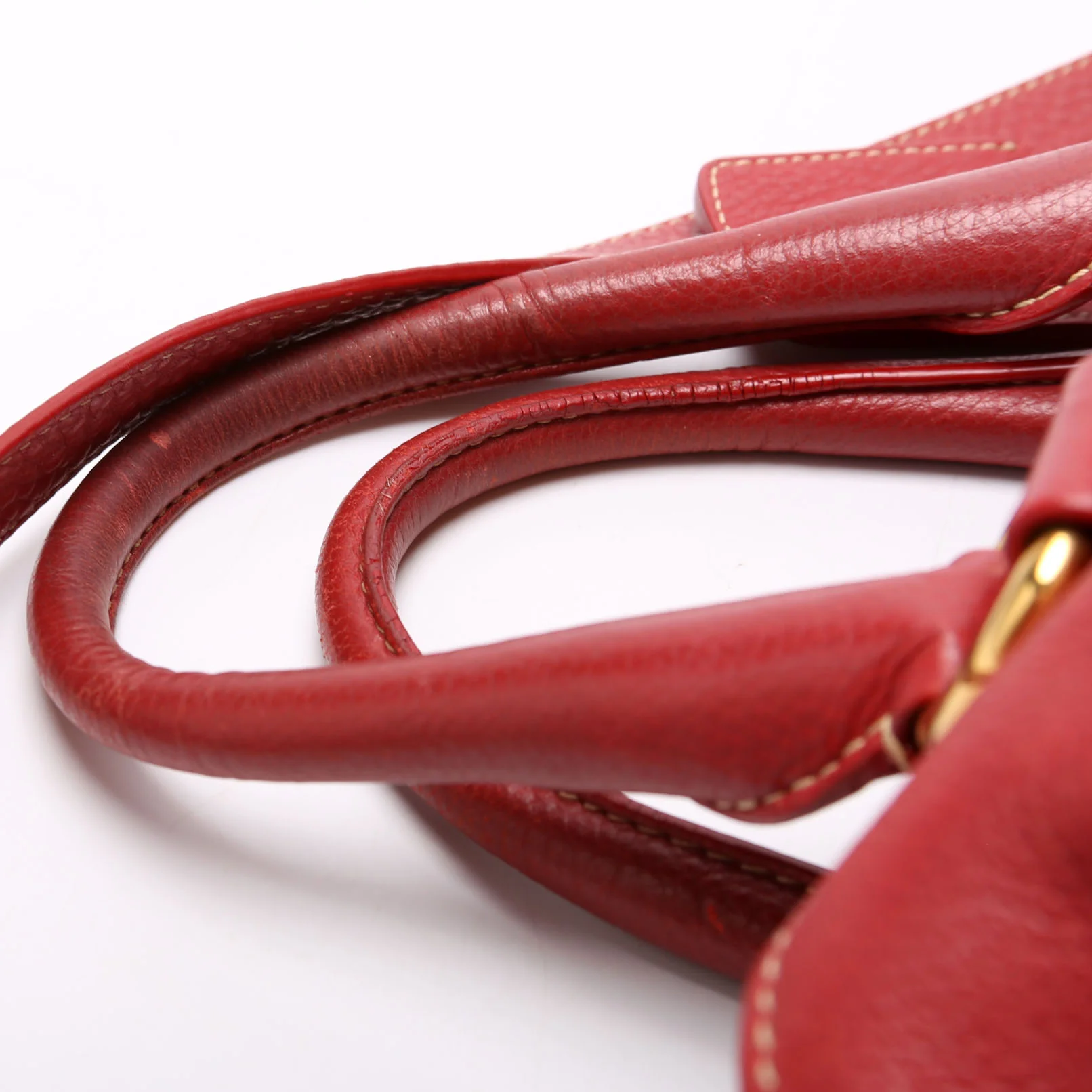 BN1713 Soft Calf Large Shopping Tote Red - Image 10