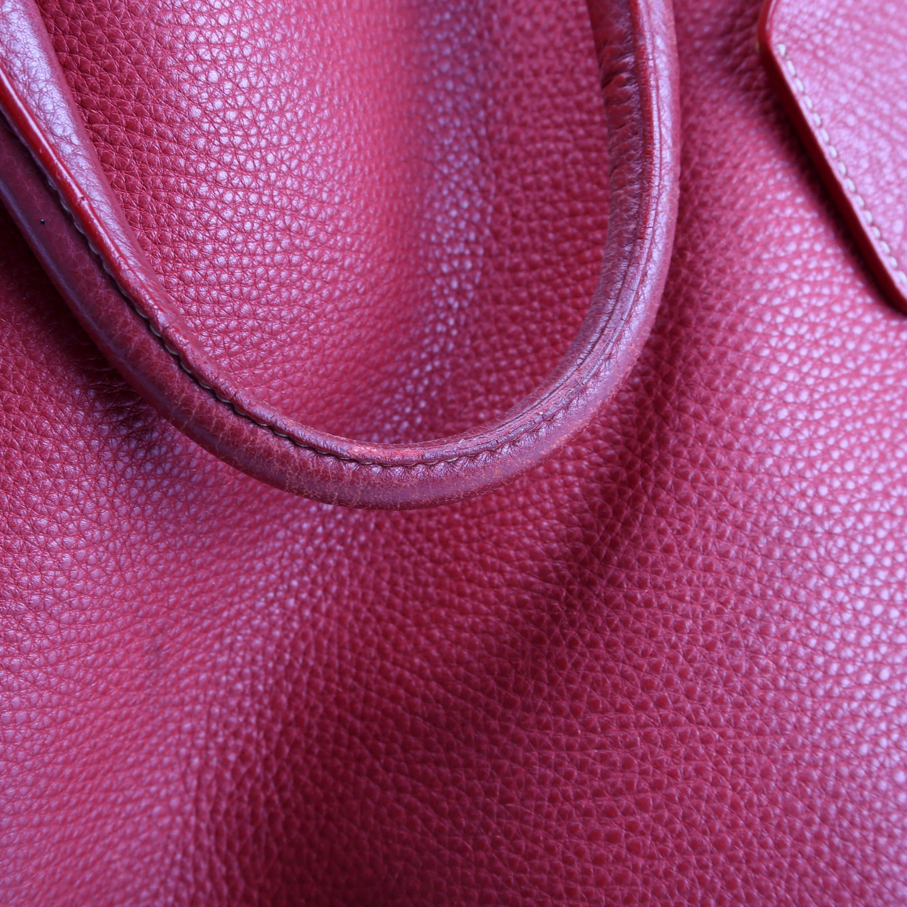 BN1713 Soft Calf Large Shopping Tote Red - Image 11