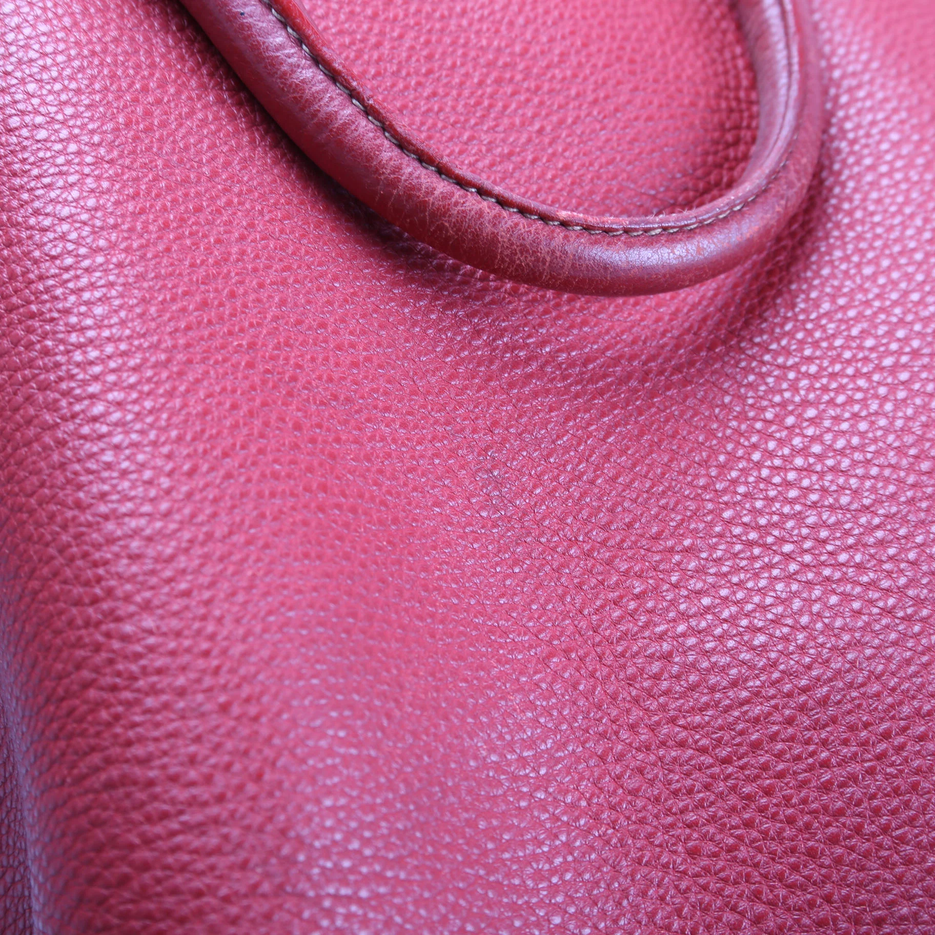 BN1713 Soft Calf Large Shopping Tote Red - Image 12