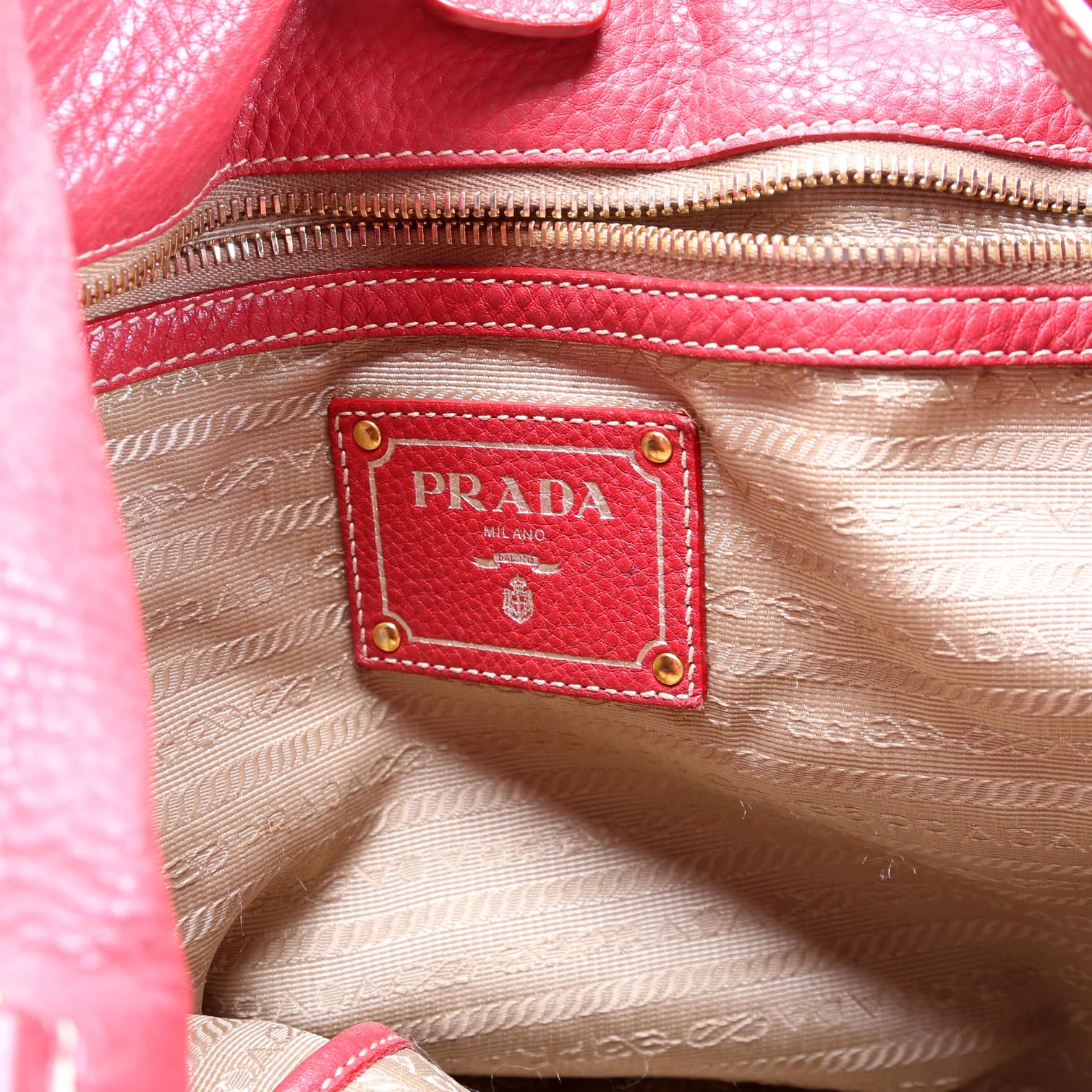 BN1713 Soft Calf Large Shopping Tote Red - Image 14