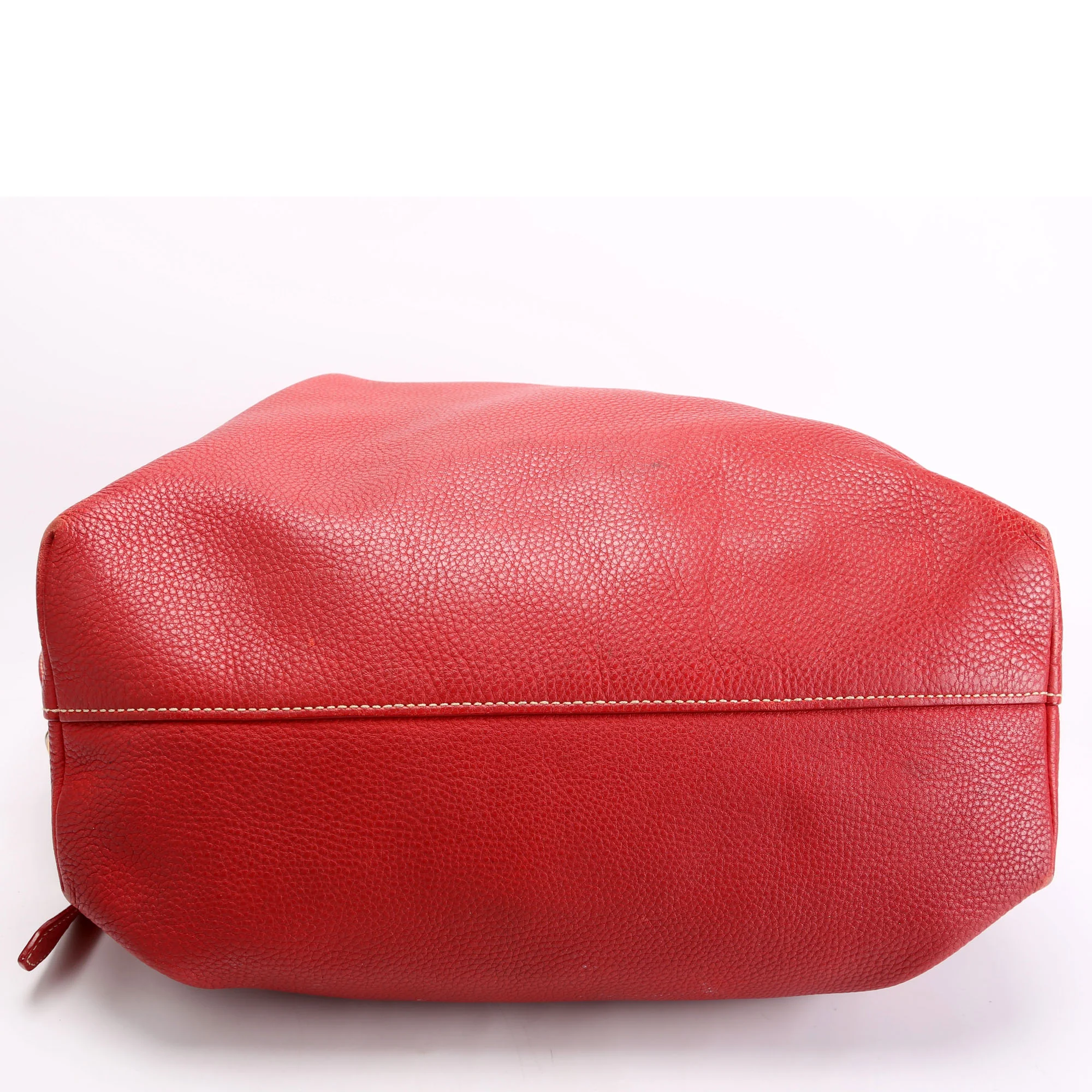 BN1713 Soft Calf Large Shopping Tote Red - Image 4