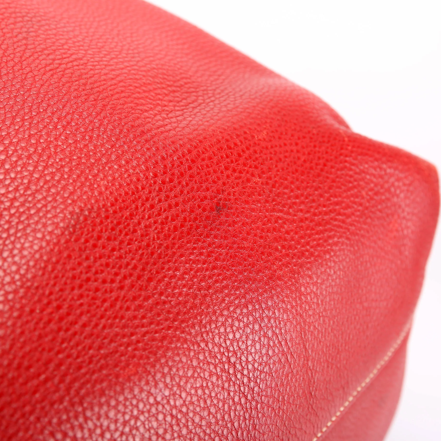 BN1713 Soft Calf Large Shopping Tote Red - Image 6