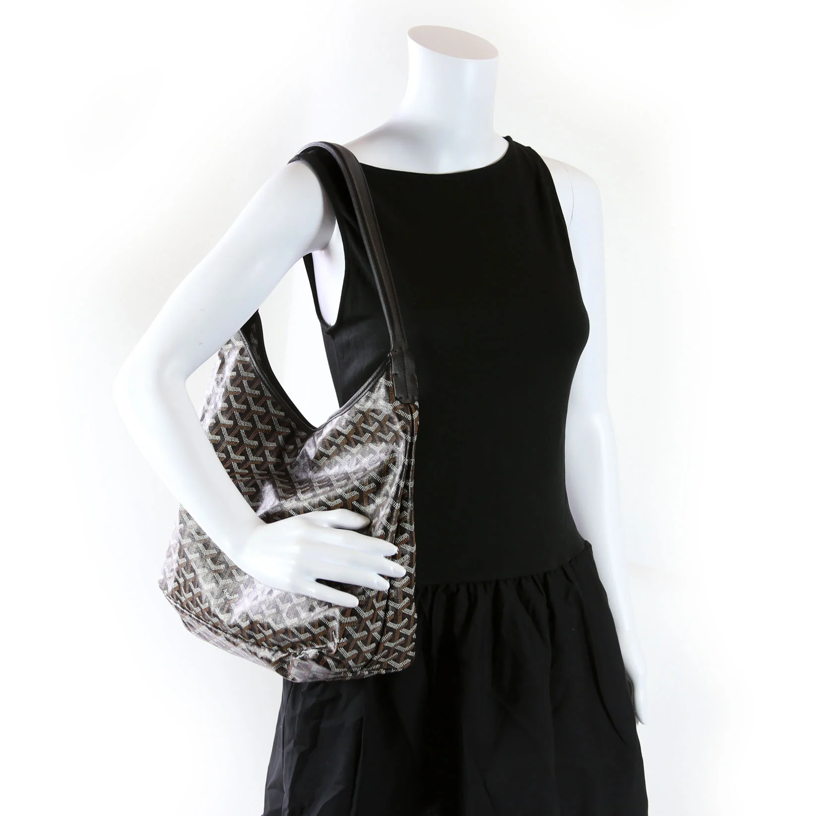 Boheme Hobo Goyardine Black/Brown - Image 11