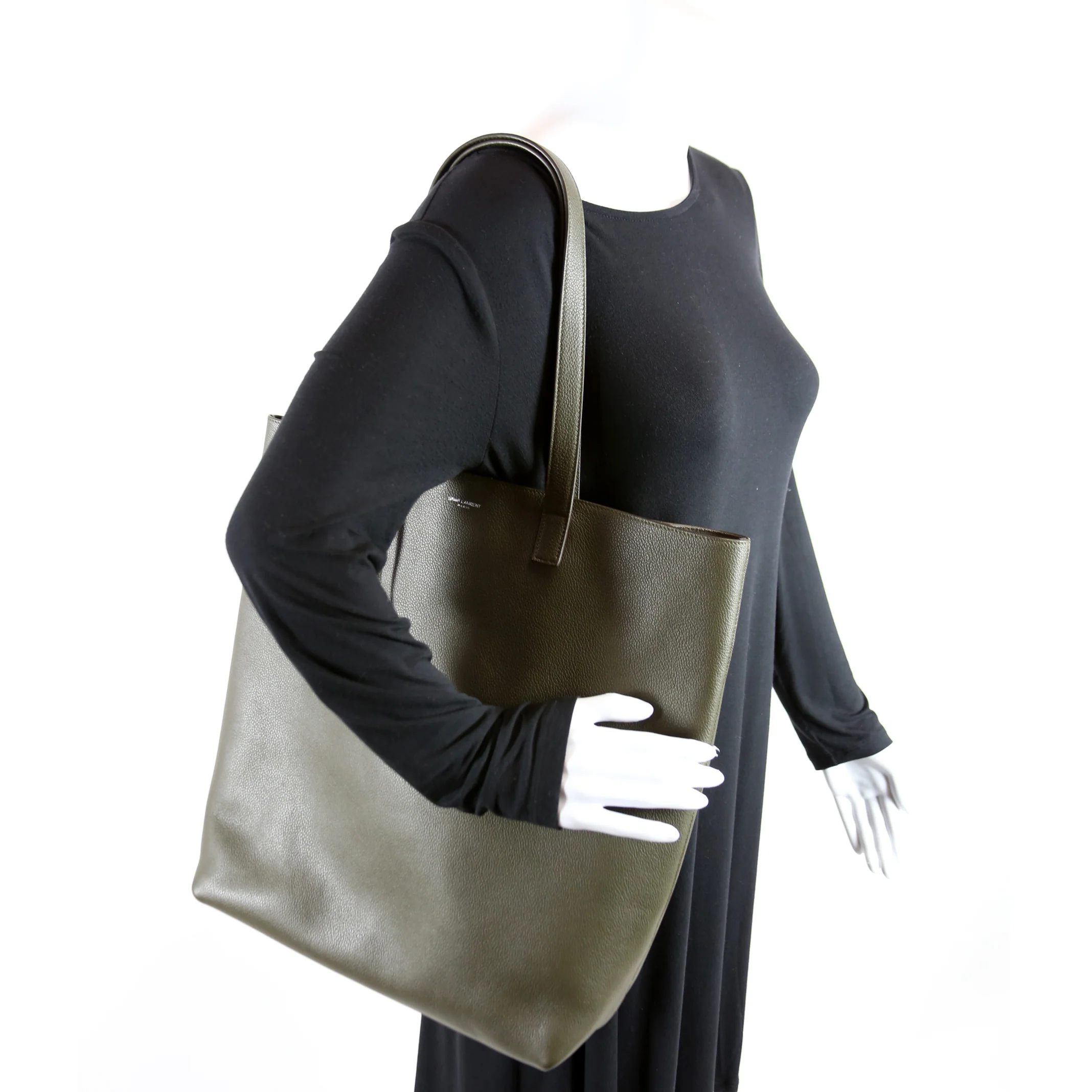 Bold Shopping Tote Grain Leather Green - Image 8