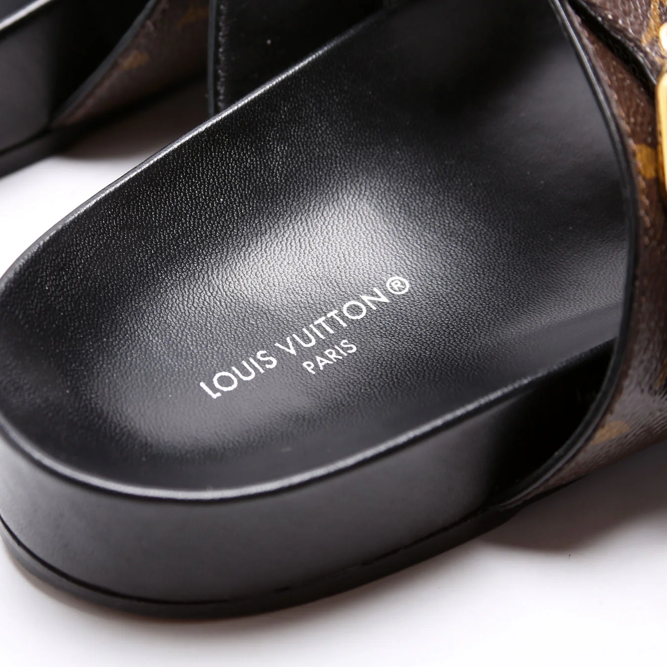 Bom Dia Flat Mules Monogram Size 41 Brown - Image 5