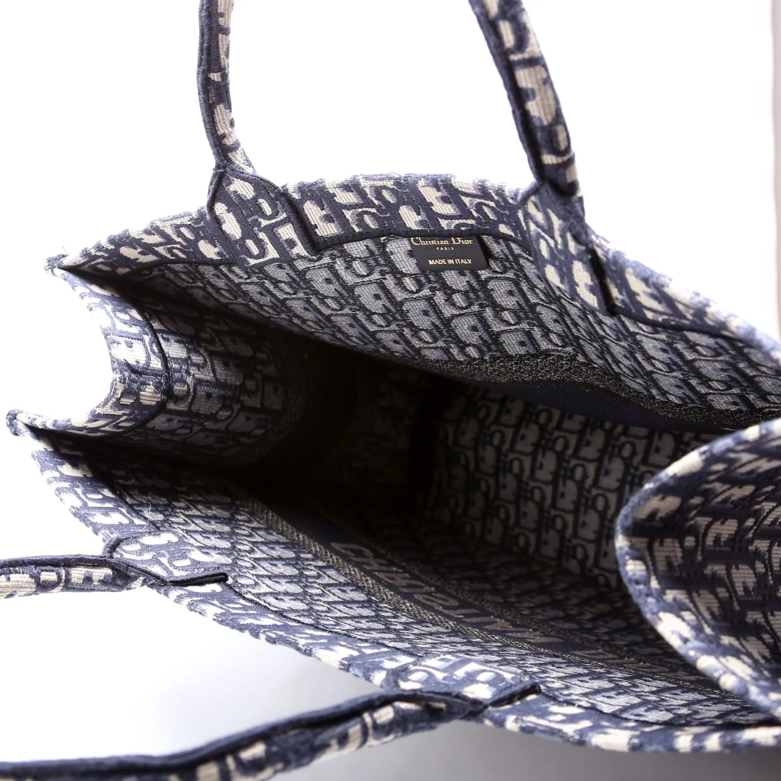 Book Tote Large Navy/Beige - Image 10