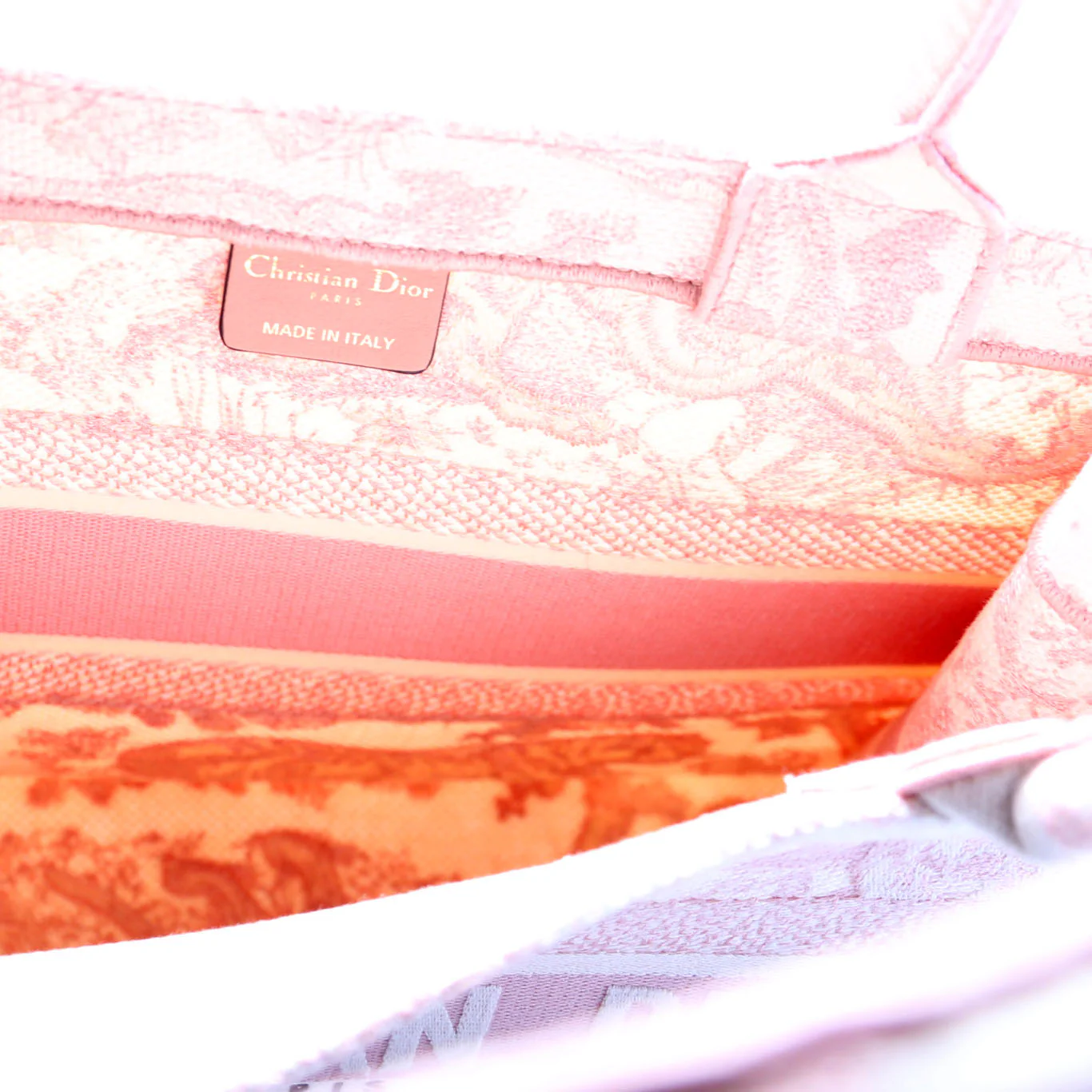 Book Tote Medium Etoile De Jouy Pink - Image 8