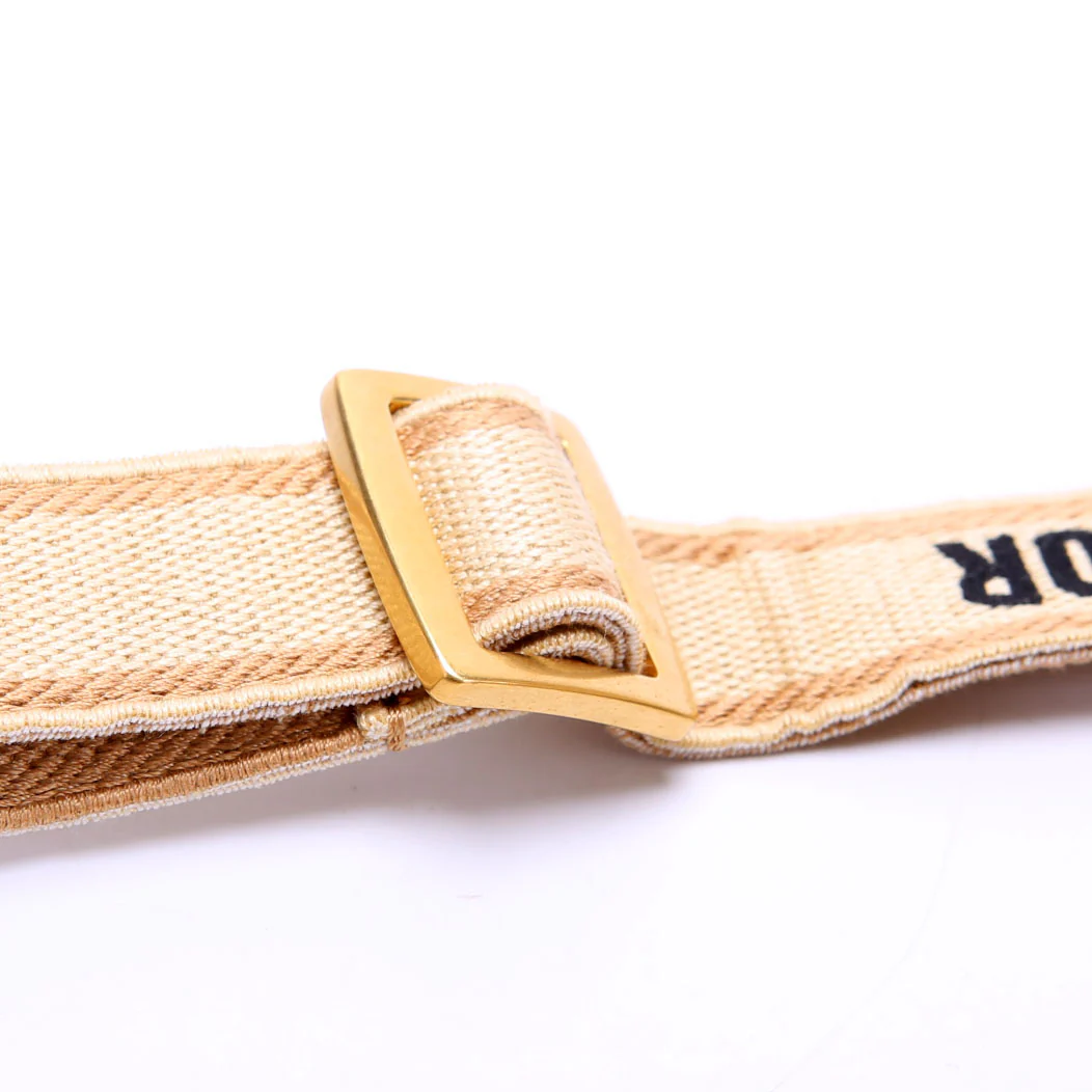 Book Tote Small With Strap Oblique Raffia/Calfskin Tan - Image 7