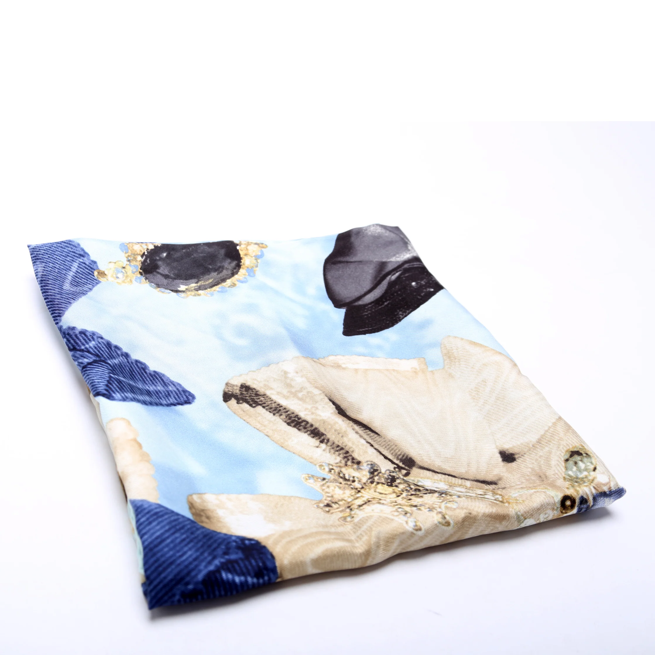 Bow Printed Square Silk Scarf - Image 2