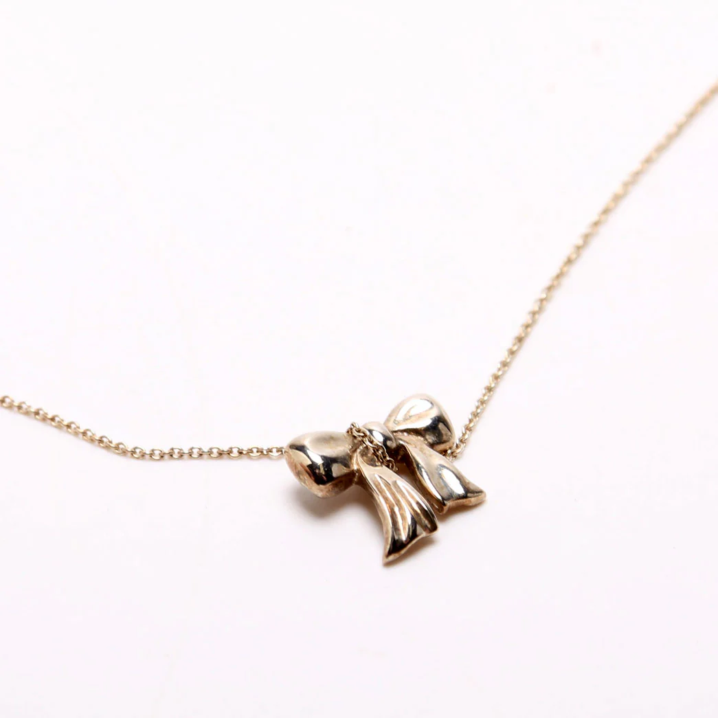 Bow Ribbon Necklace 925 - Image 4