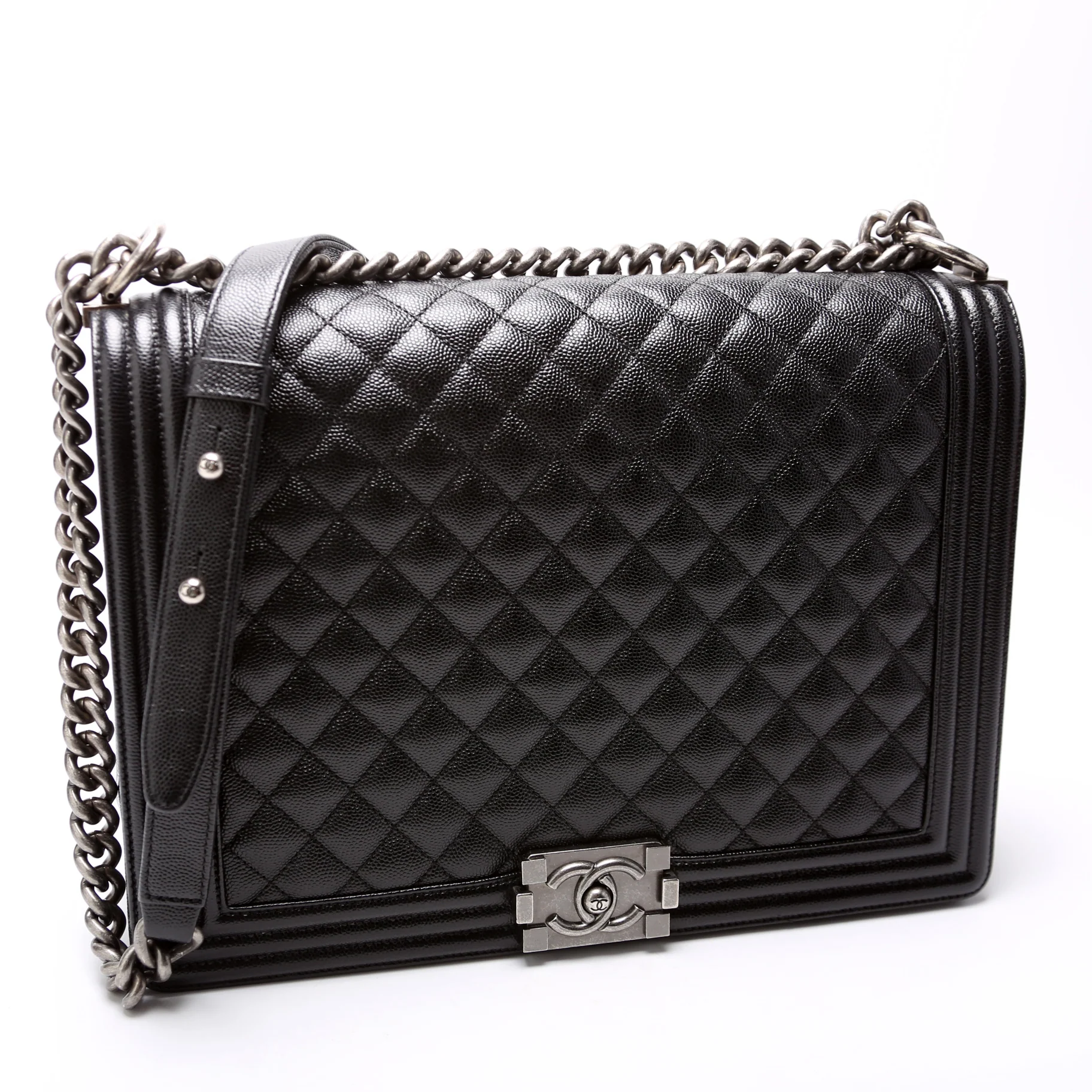 Boy Flap Large Caviar 25-28M Black - Image 2