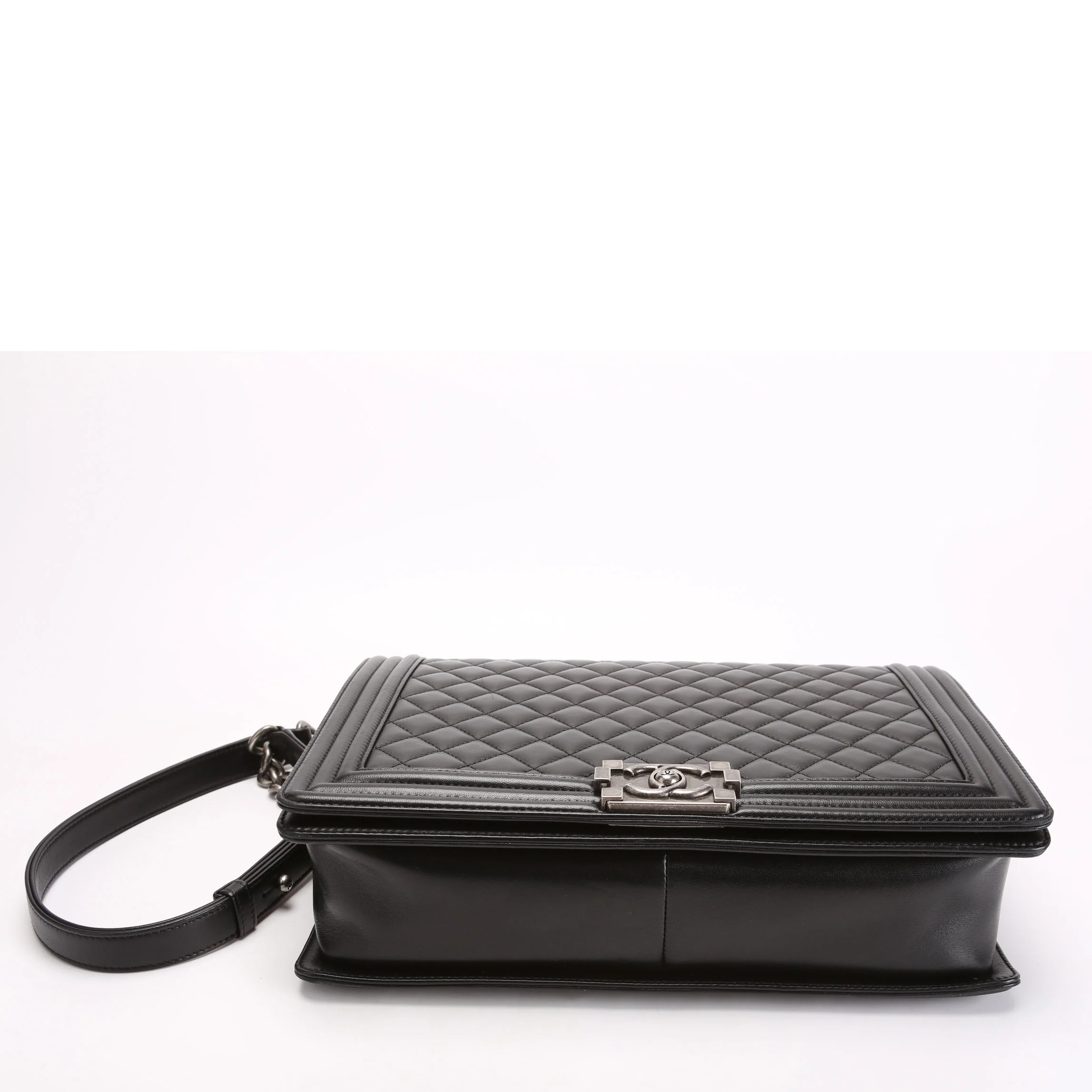 Boy Flap Large Lambskin Black/Silver - Image 4