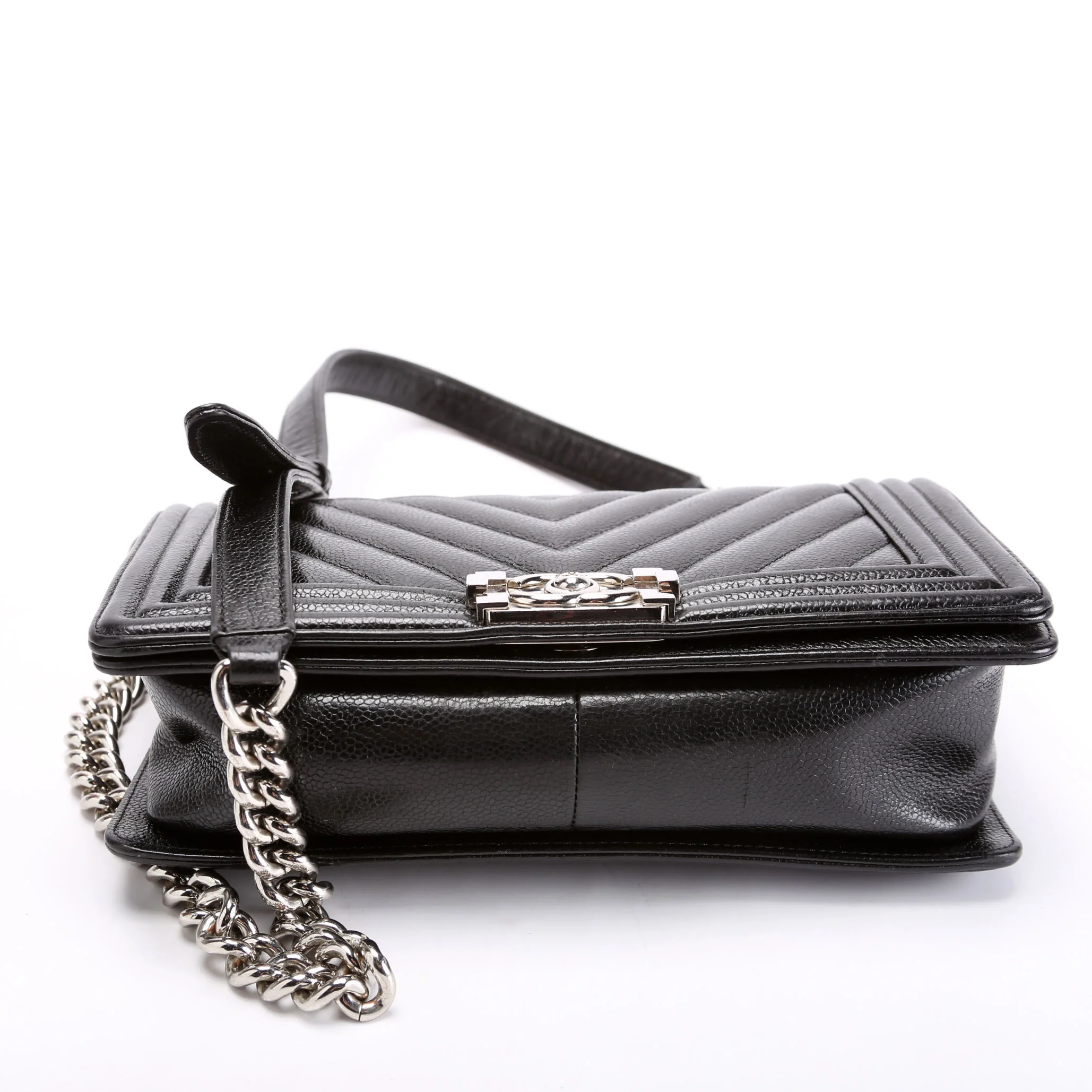 Boy Flap Medium Chevron Caviar 29M Black - Image 4