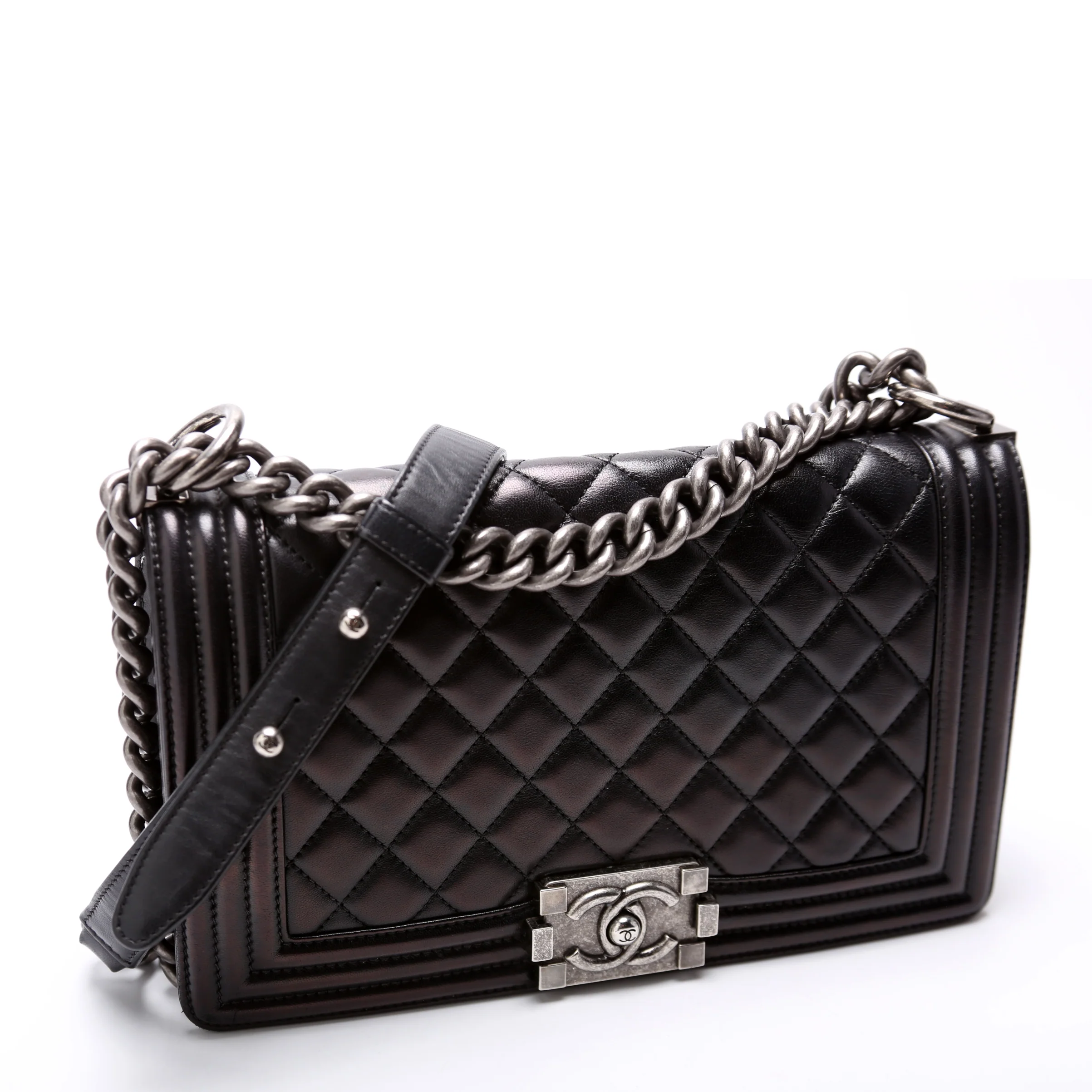 Boy Flap Medium Old Lambskin 23M Black - Image 2