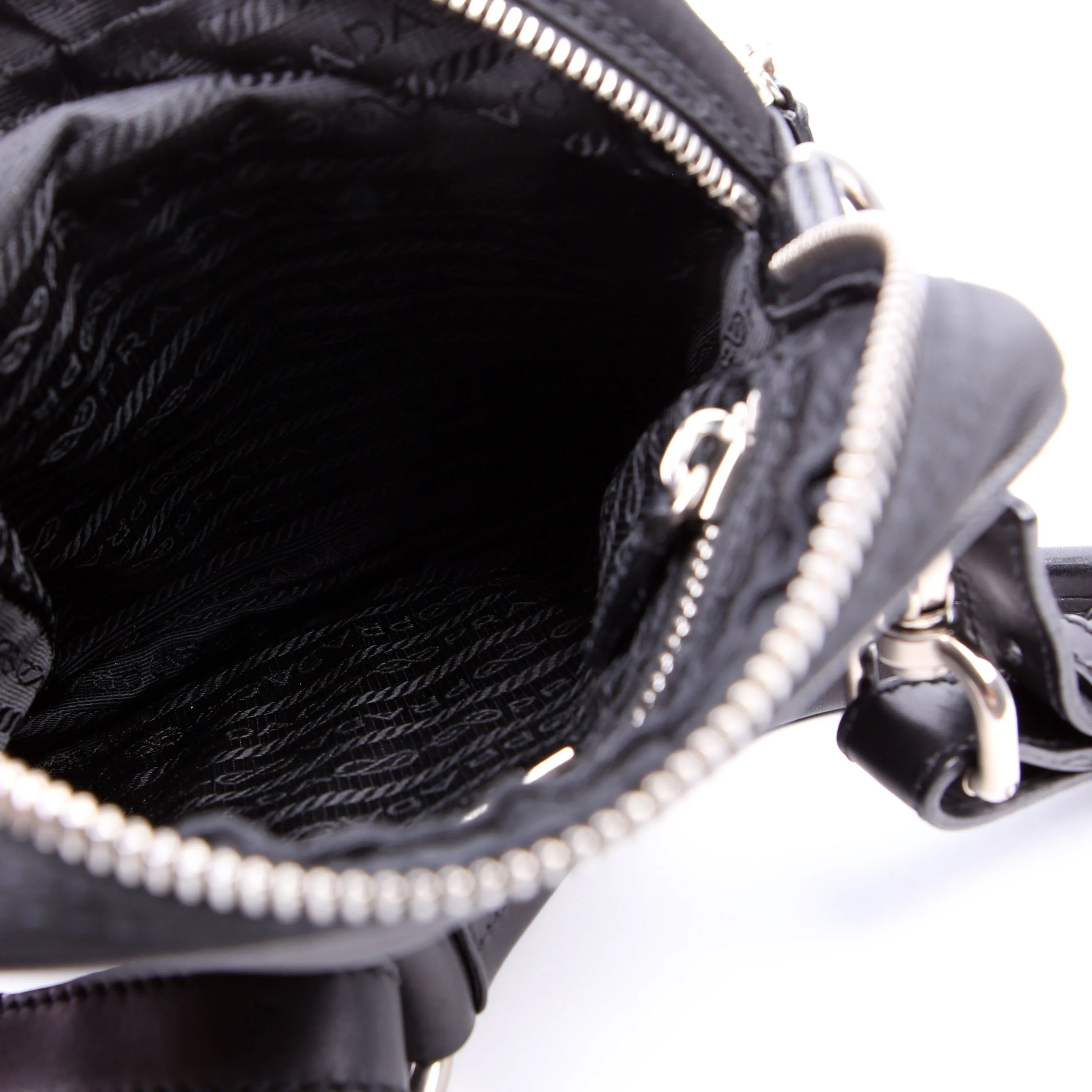 BR2159 Nylon Semitracolla Shoulder Bag Black - Image 11