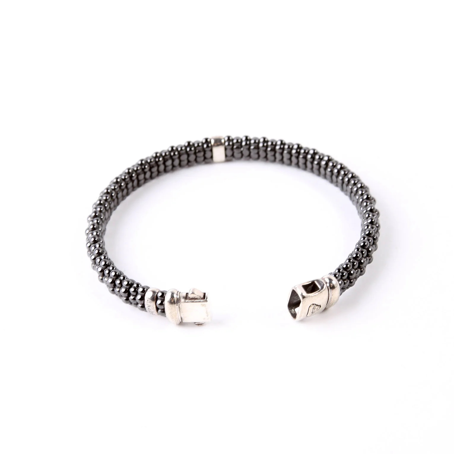 Bracelet: Black Caviar Single Station 9MM Diamonds/925 - Image 5