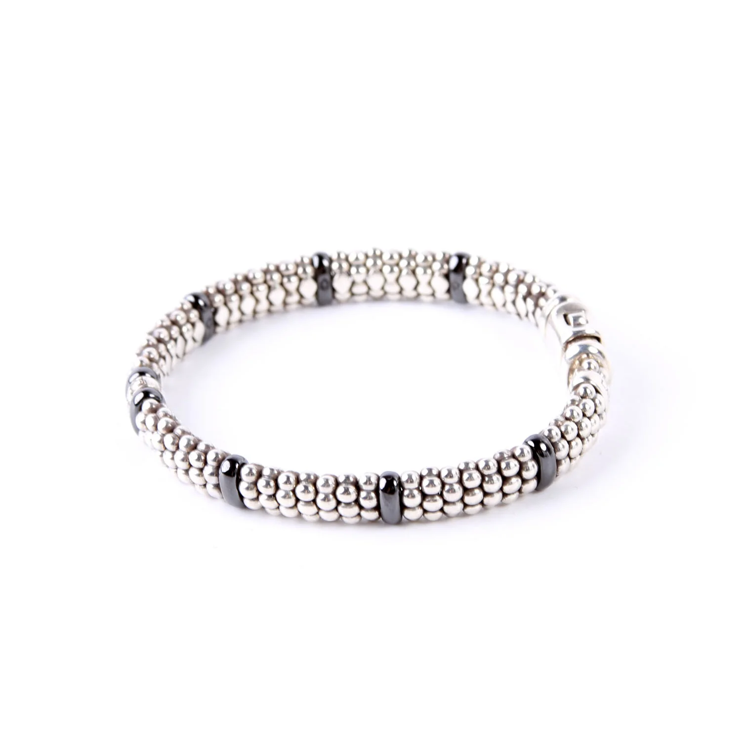 Bracelet: Caviar Single Station 9MM Ceramic/Diamonds/925 - Image 2