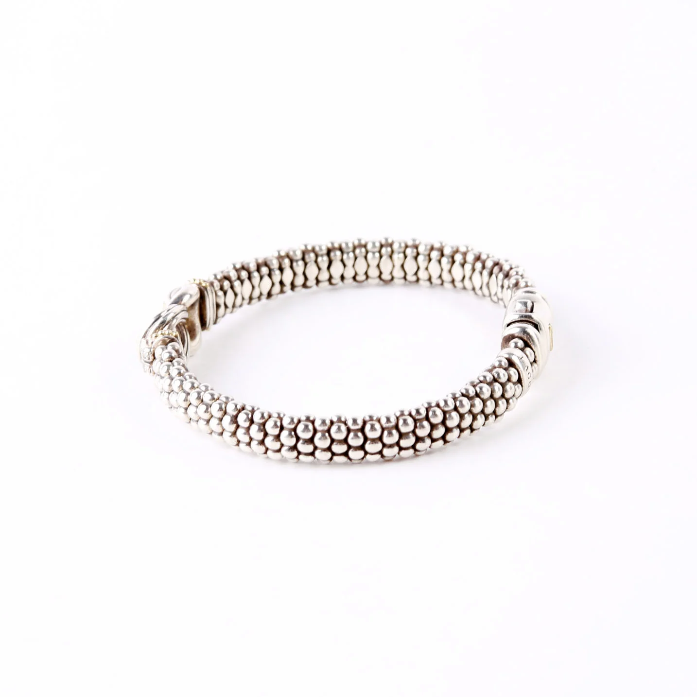 Bracelet: Two-Tone Knot Caviar Diamonds/925/750 - Image 2