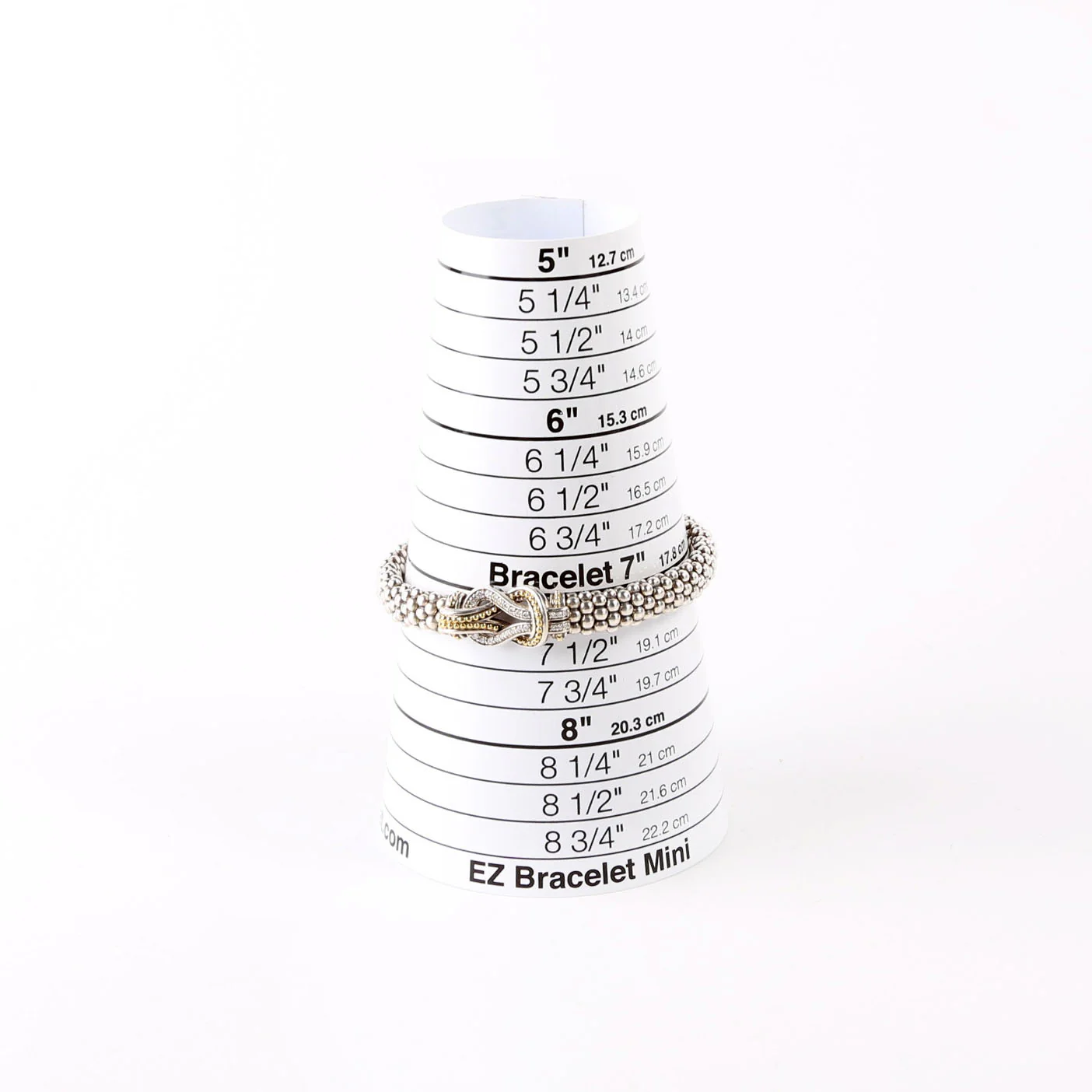 Bracelet: Two-Tone Knot Caviar Diamonds/925/750 - Image 7