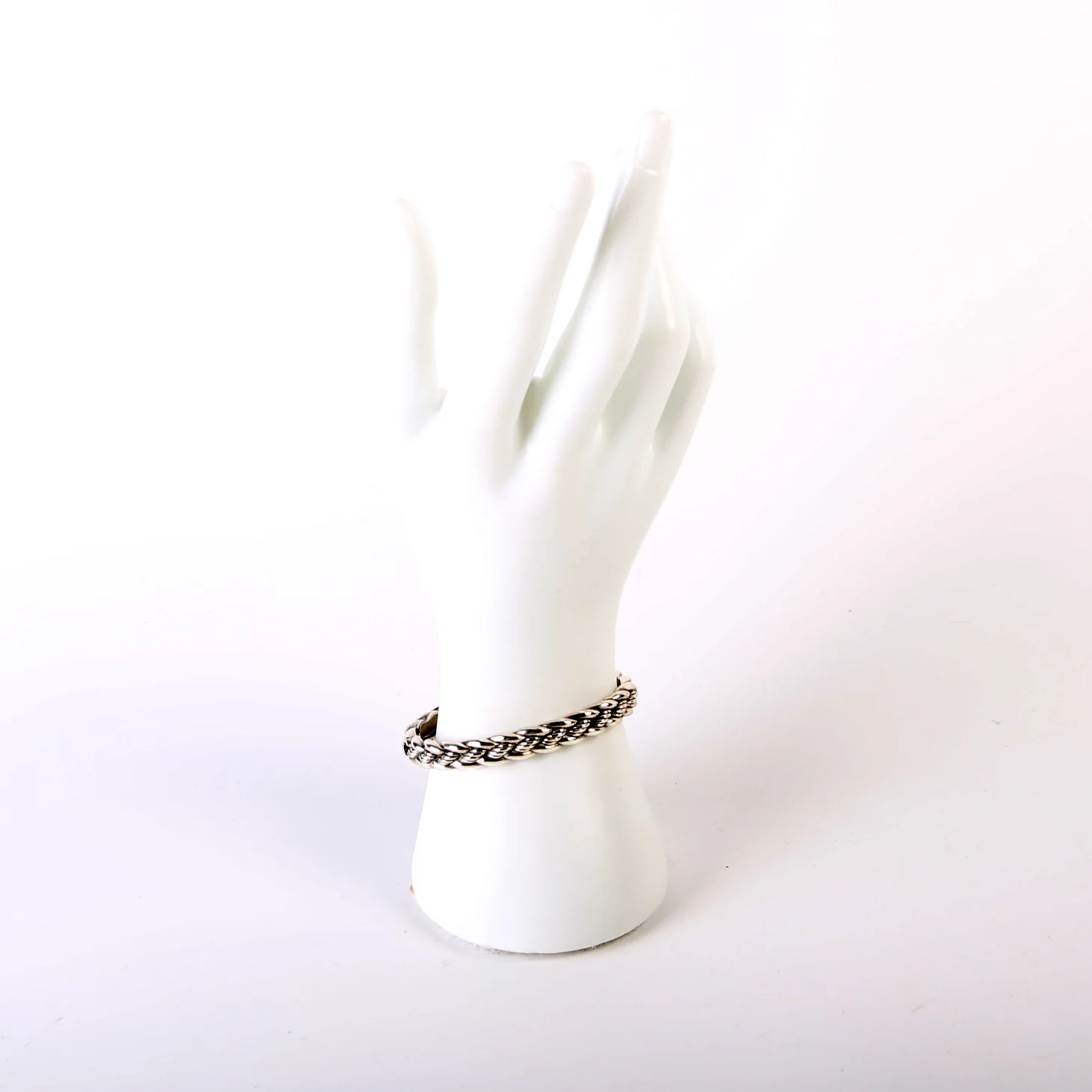 Braided Hinge Cuff Bracelet 925 - Image 6