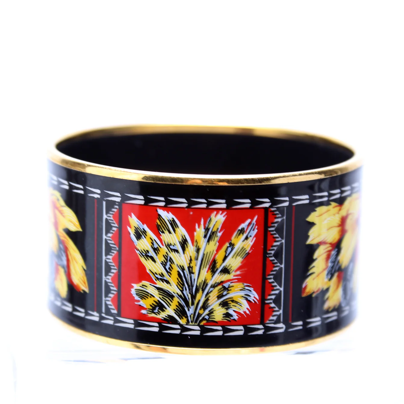 Brazil Printed Enamel Extra Wide Bracelet - Image 3